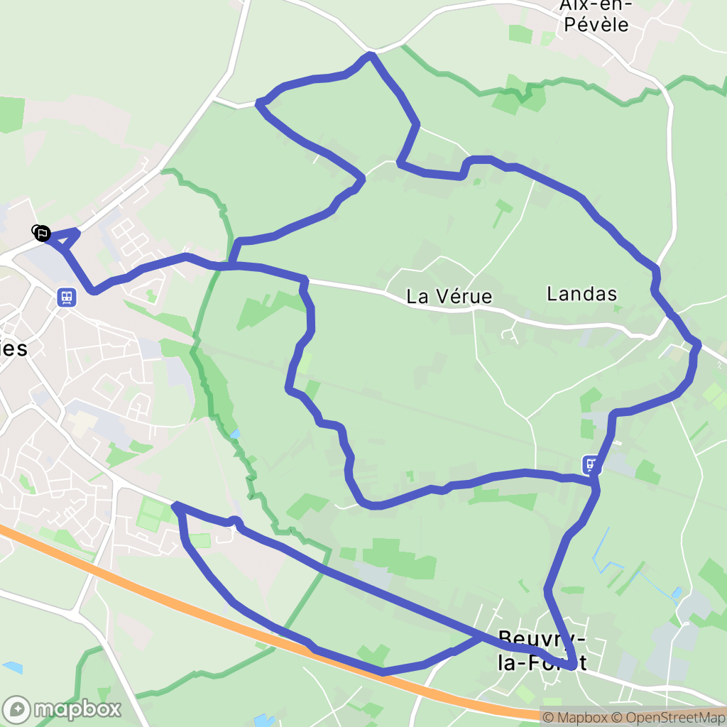 Orchies : carte du parcours de randonnée - France