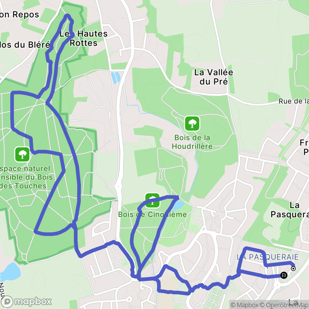 Ballan-Miré : carte du parcours de randonnée - France