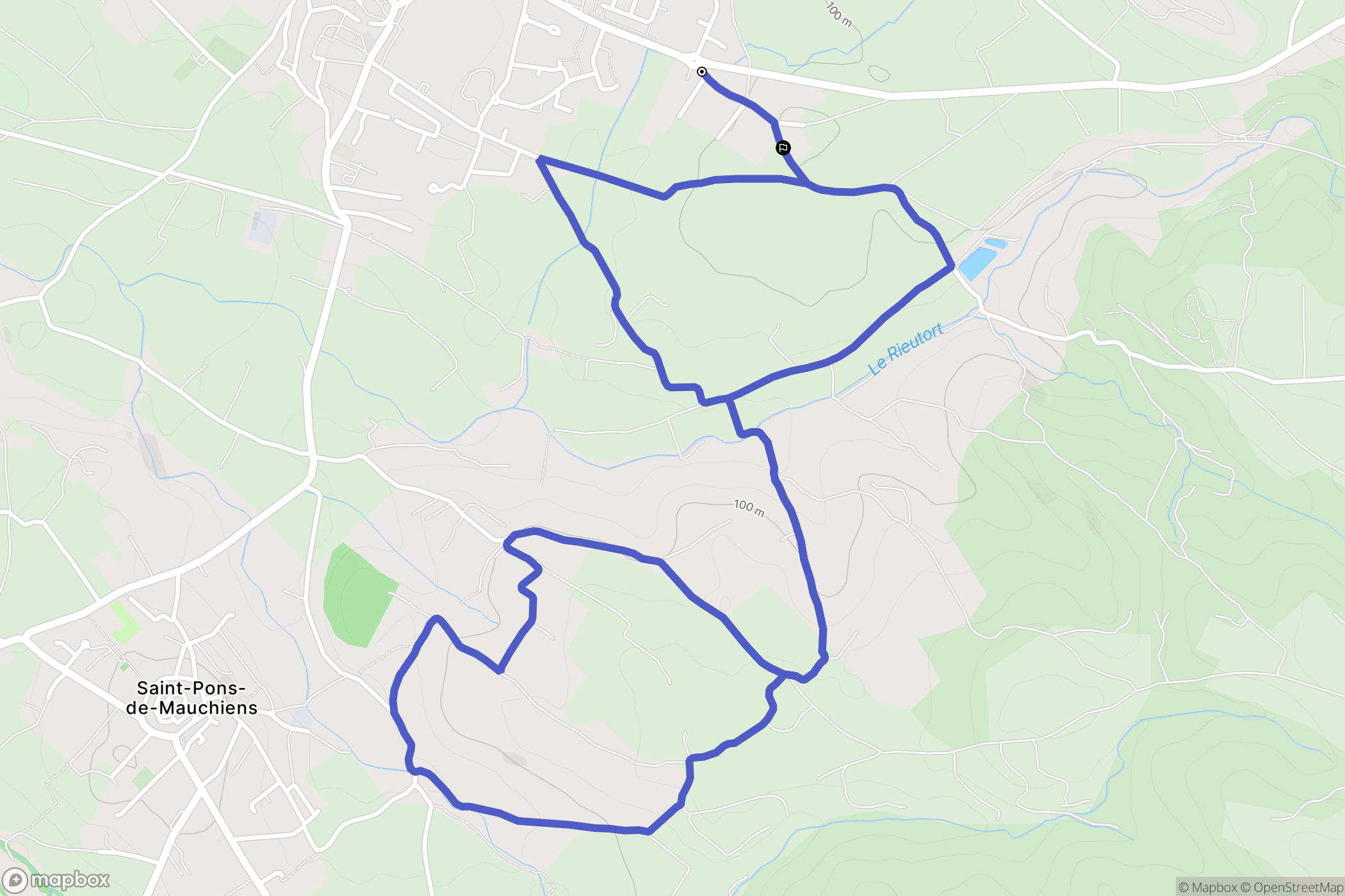 Saint-Pargoire : carte du parcours de randonnée - France