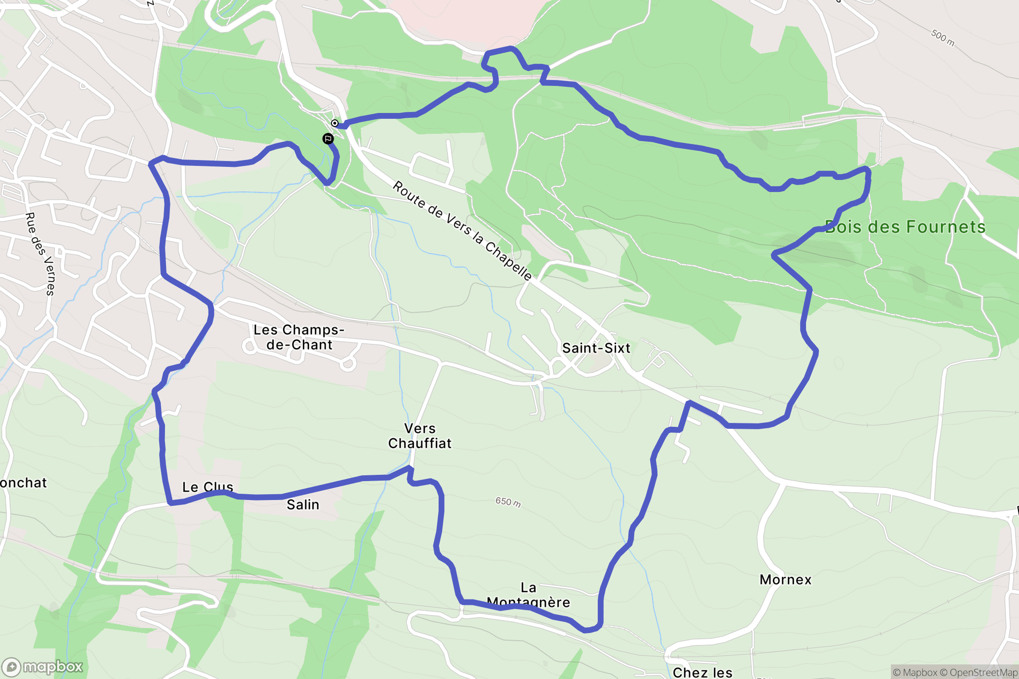 La Roche-sur-Foron : carte du parcours de randonnée - France