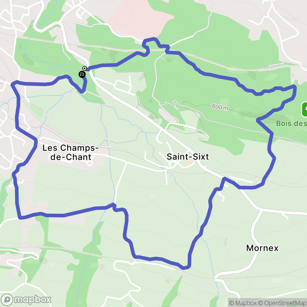 La Roche-sur-Foron : carte du parcours de randonnée - France