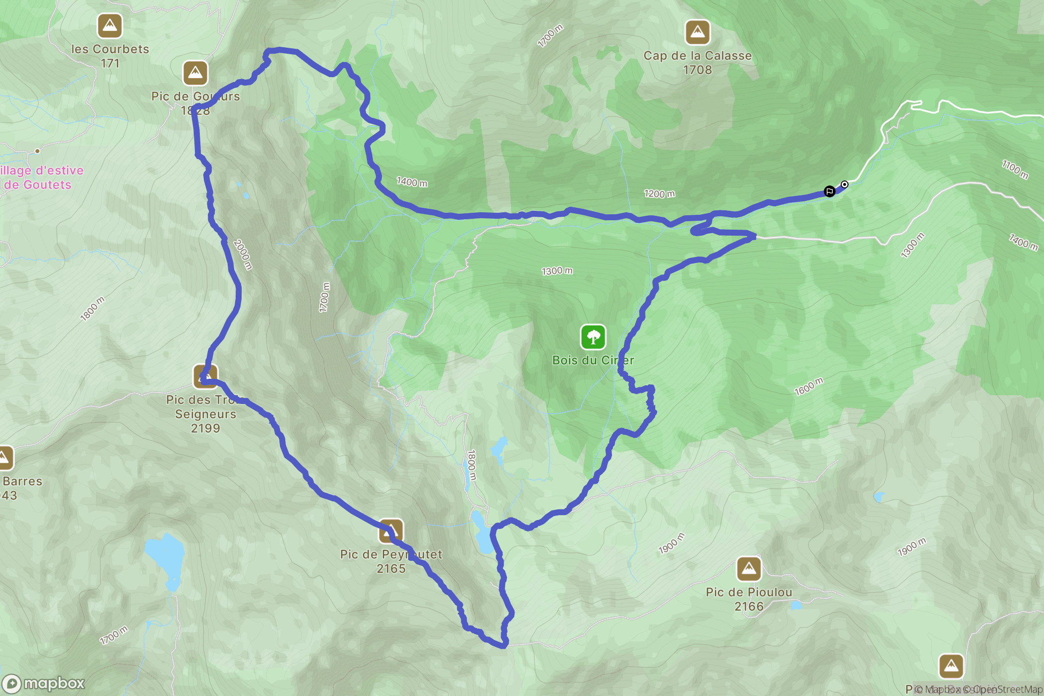 Rabat-les-Trois-Seigneurs : carte du parcours de randonnée - France