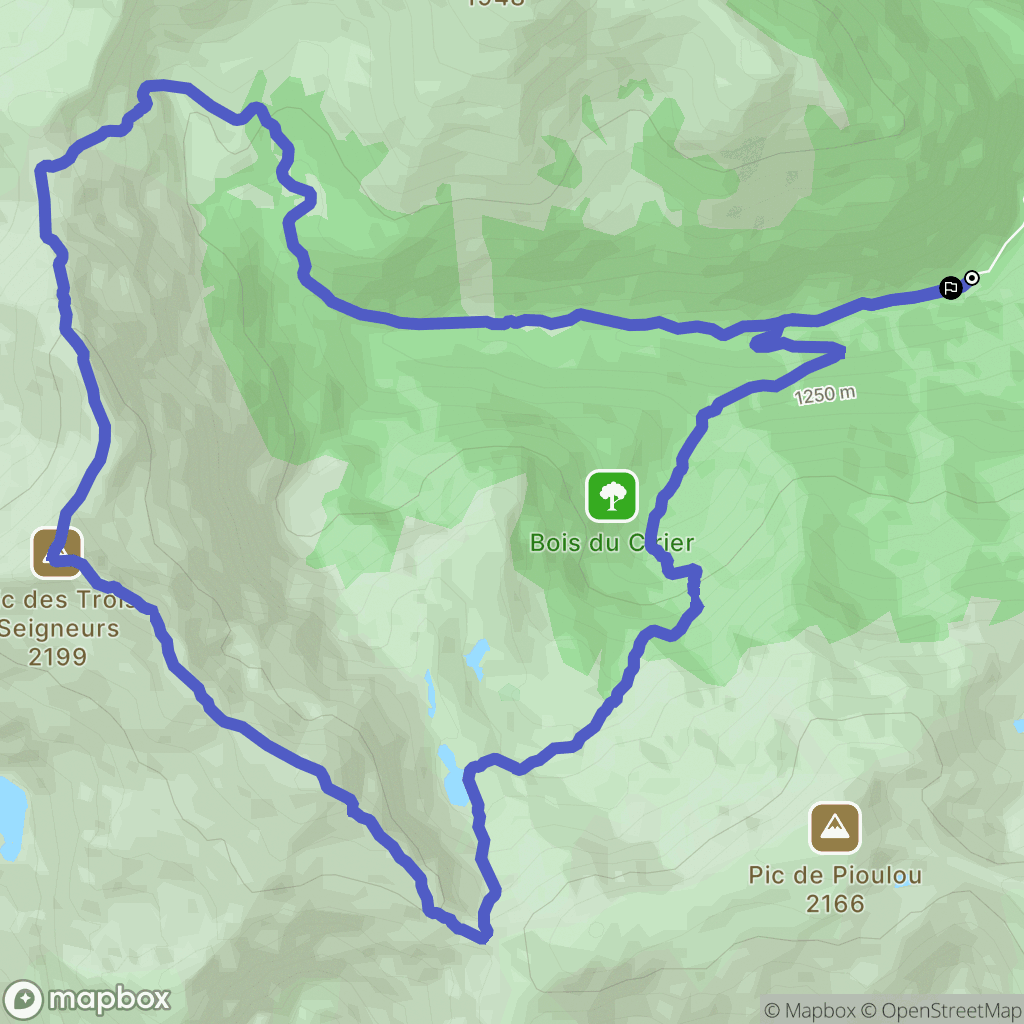 Rabat-les-Trois-Seigneurs : carte du parcours de randonnée - France