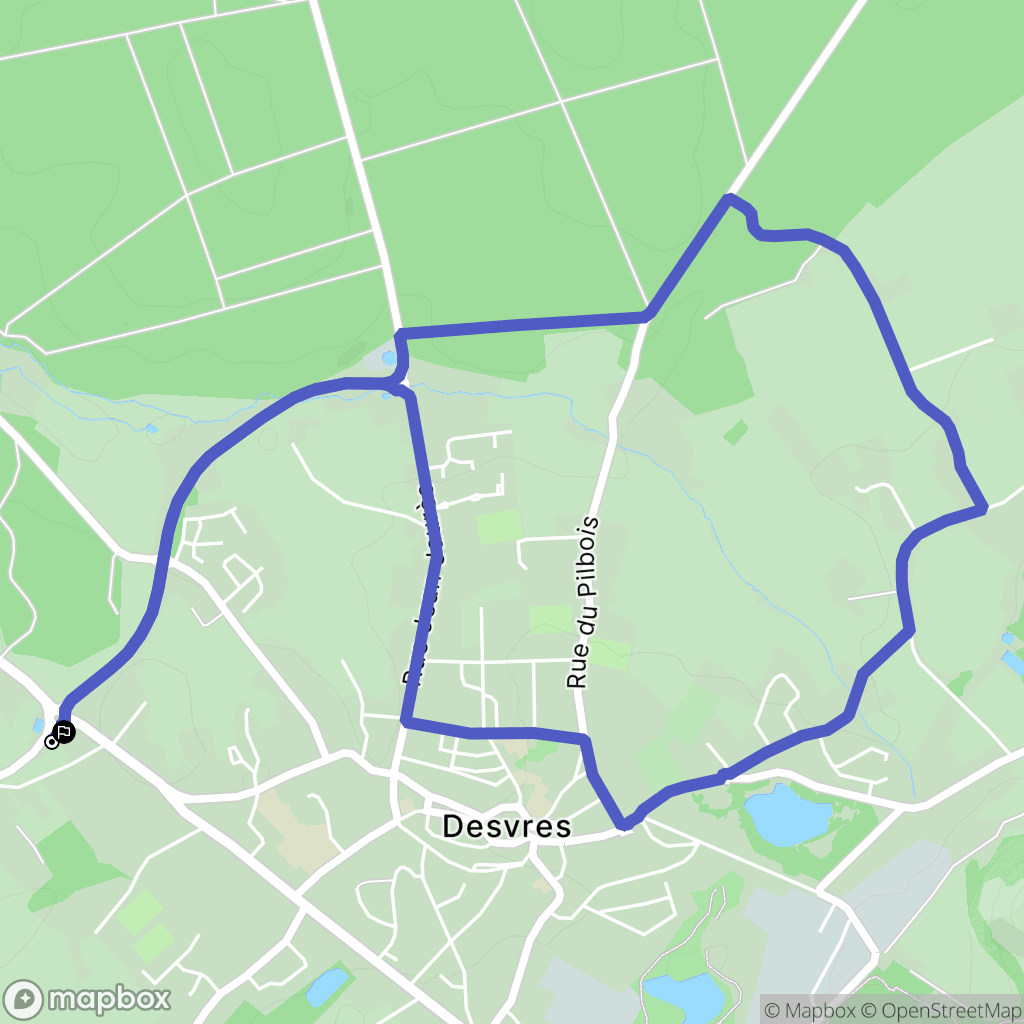 Longfossé : carte du parcours de randonnée - France
