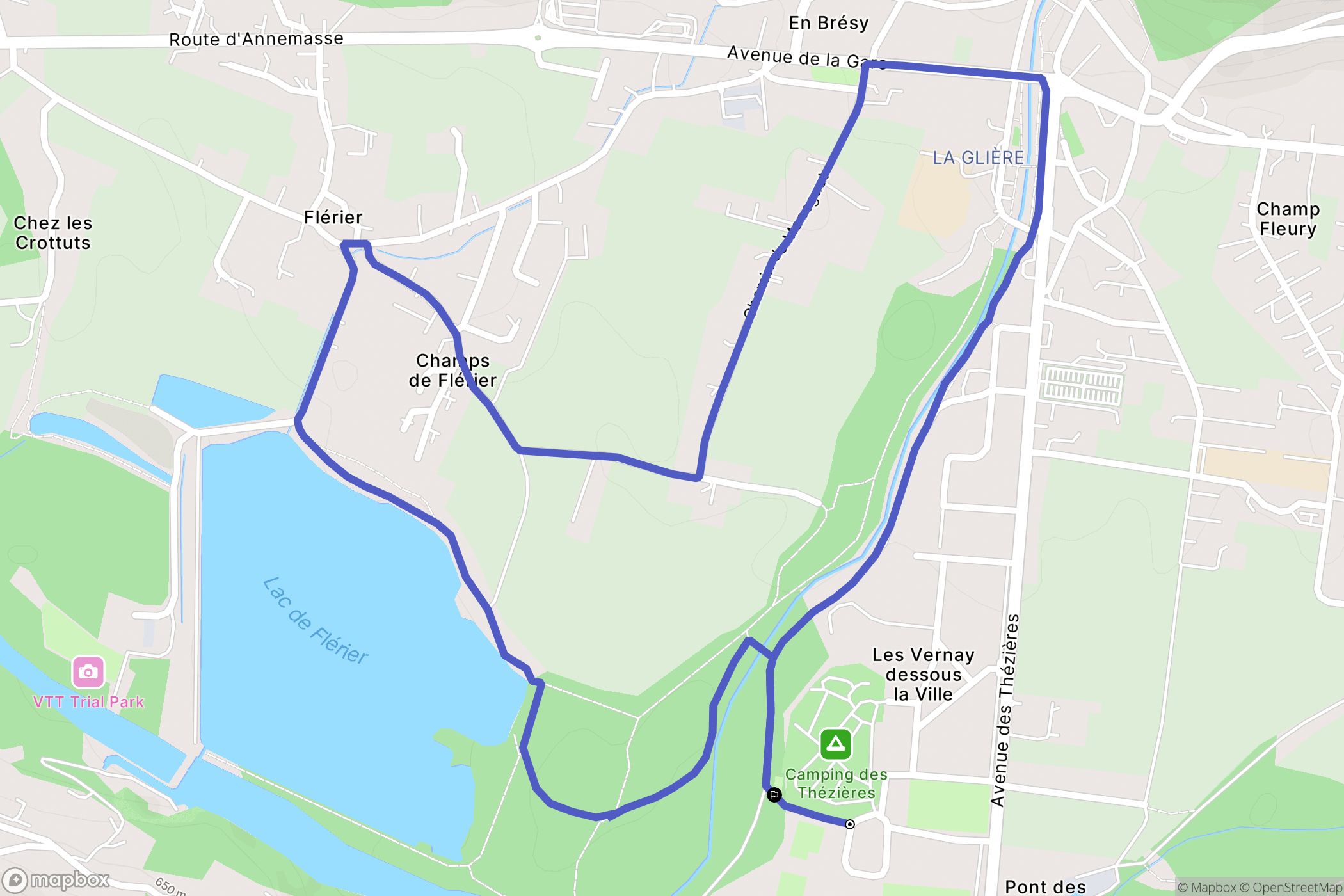Taninges : carte du parcours de randonnée - France