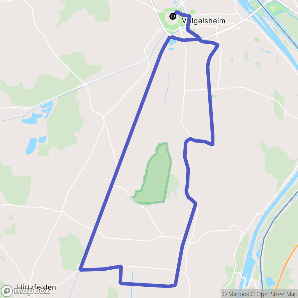 Neuf-Brisach : carte du parcours de randonnée - France