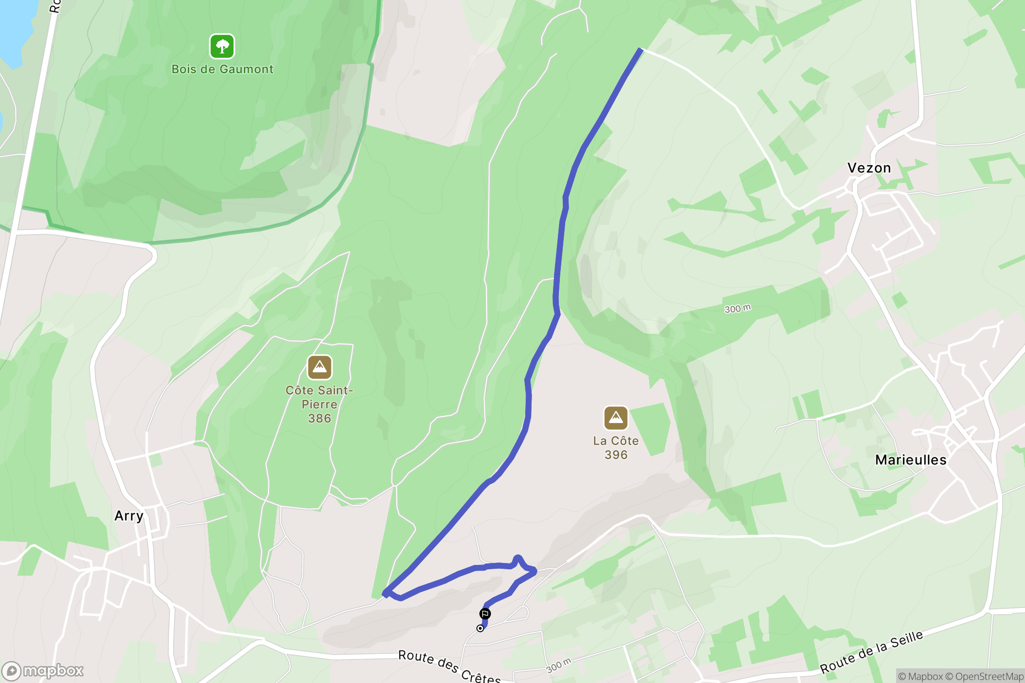 Lorry-Mardigny : carte du parcours de randonnée - France