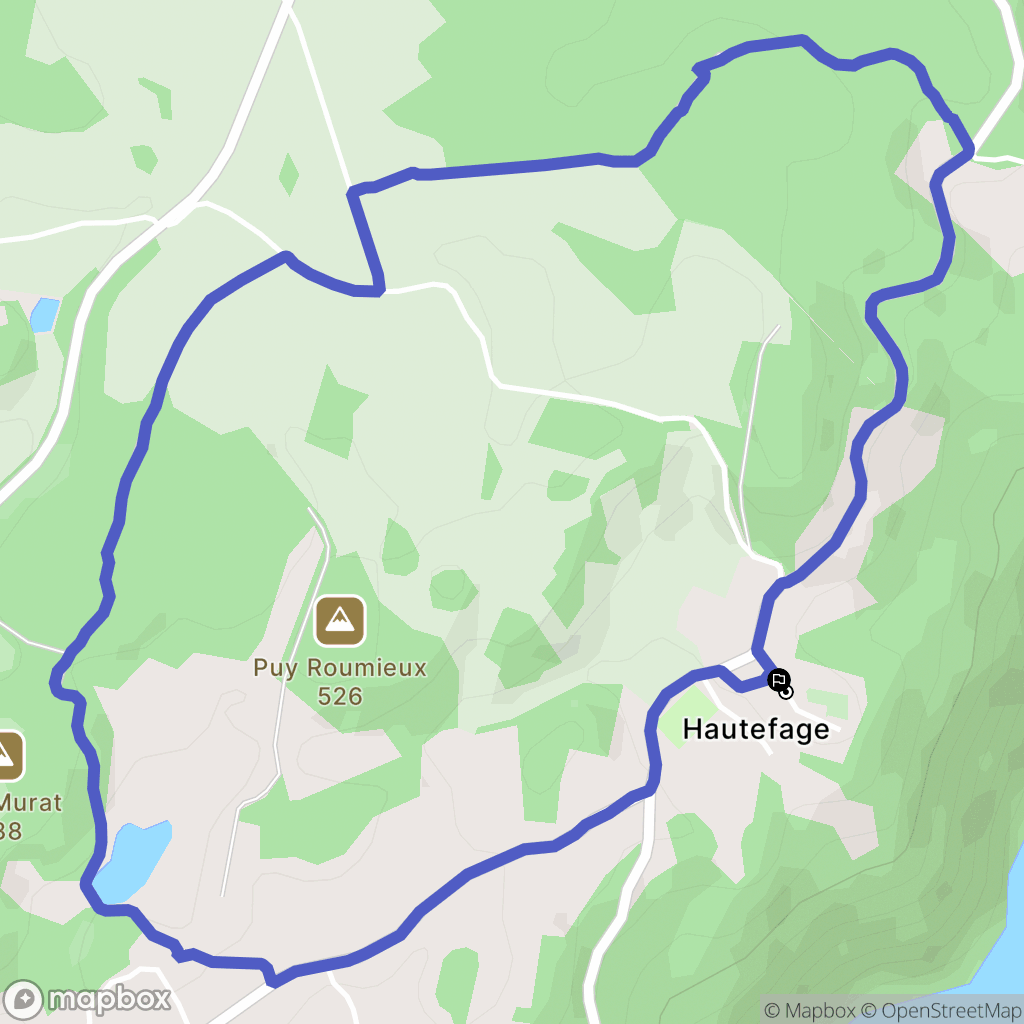 Hautefage : carte du parcours de randonnée - France