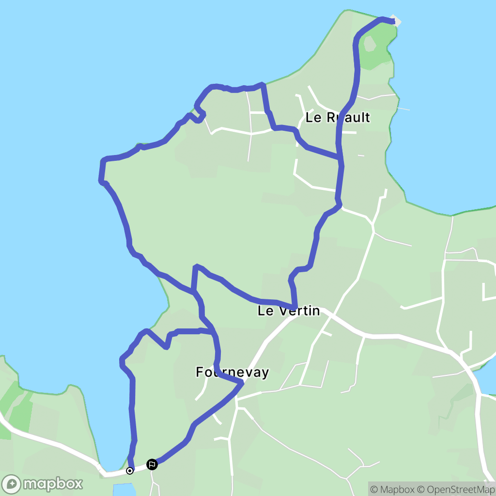Sarzeau : carte du parcours de randonnée - France