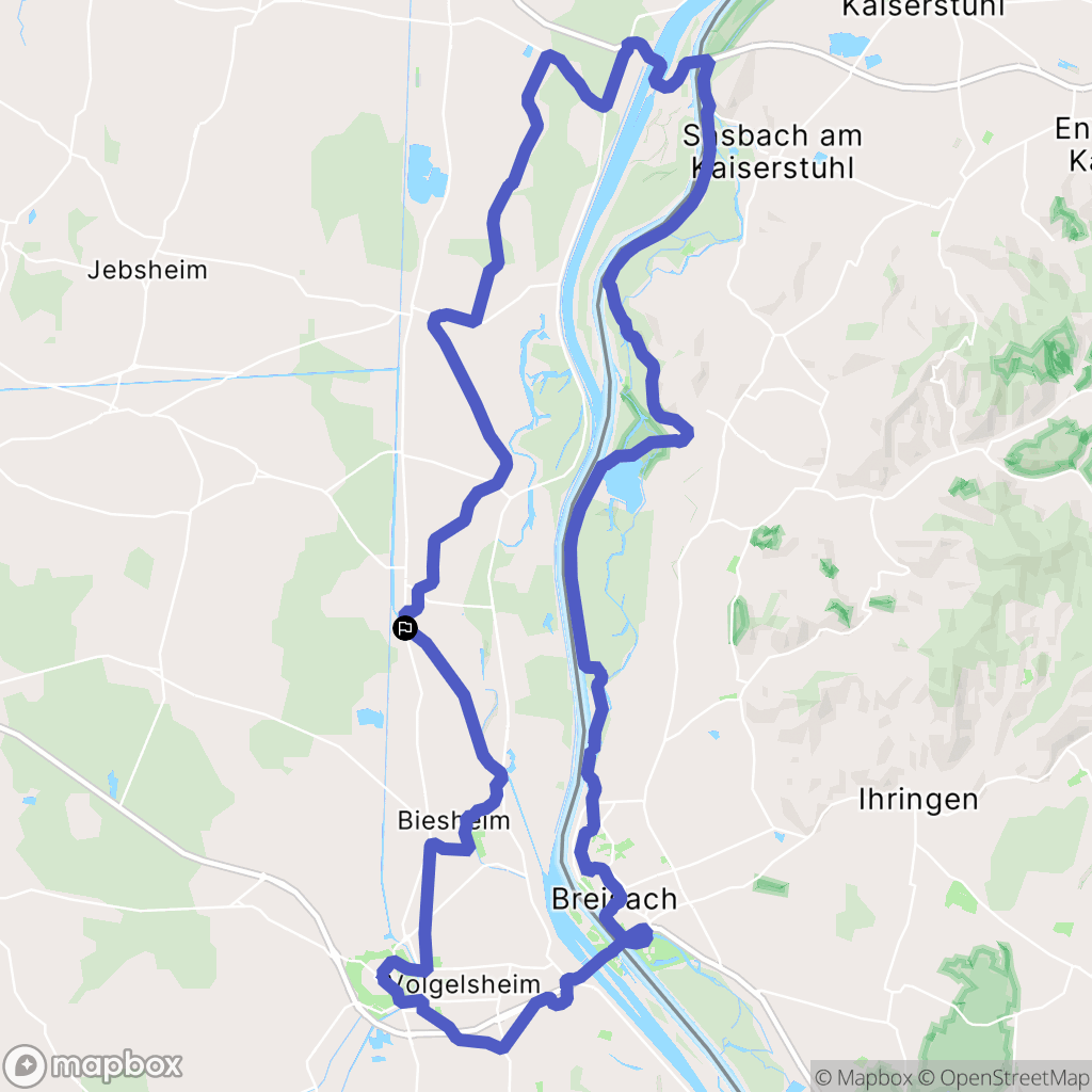 Kunheim : carte du parcours de randonnée - France