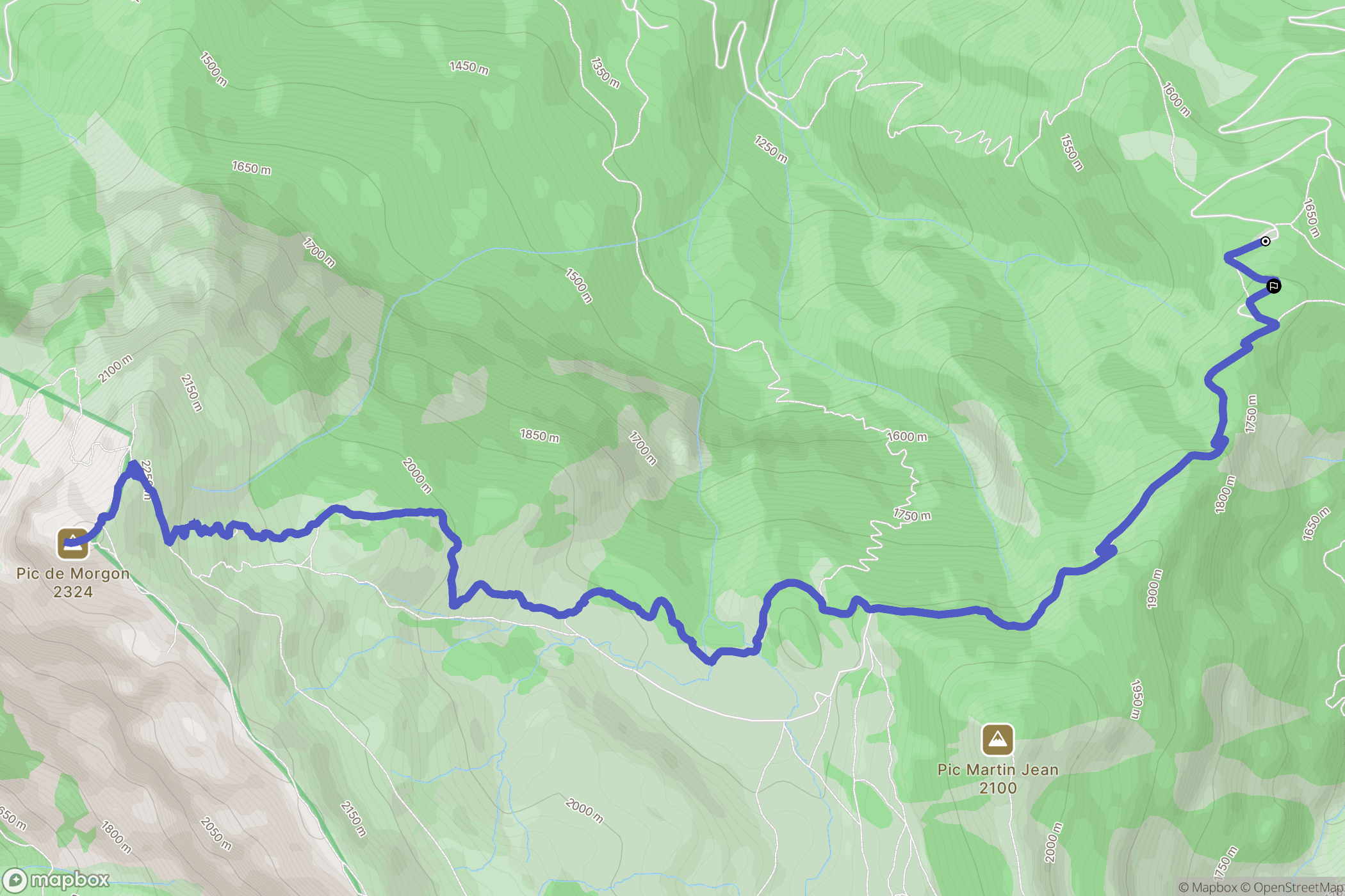 Crots : carte du parcours de randonnée - France