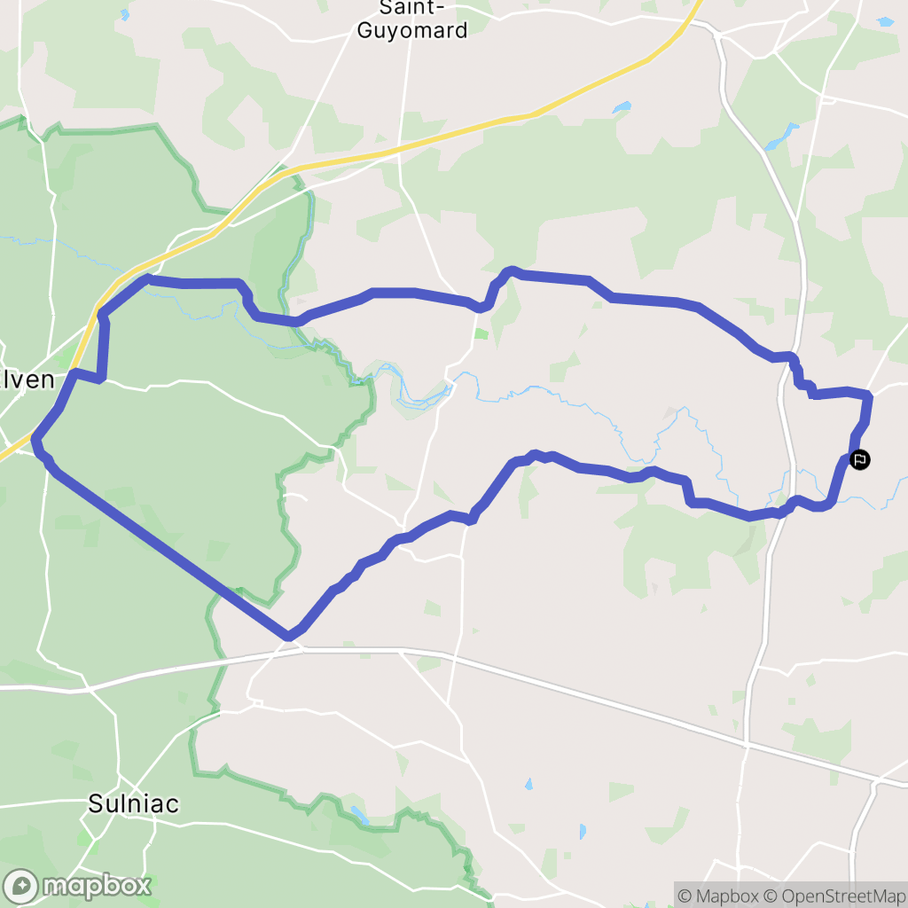 Molac : carte du parcours de randonnée - France