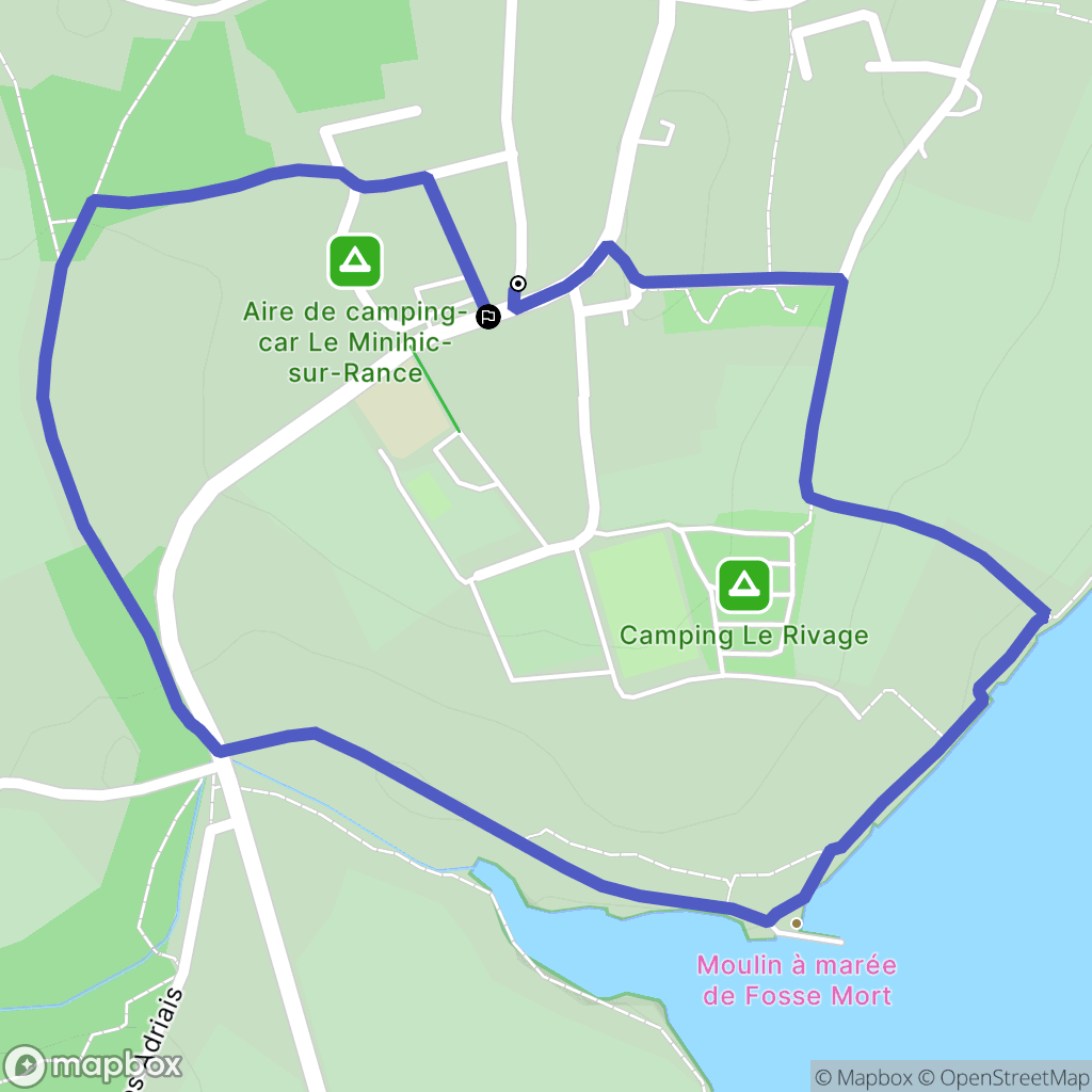 Le Minihic-sur-Rance : carte du parcours de randonnée - France