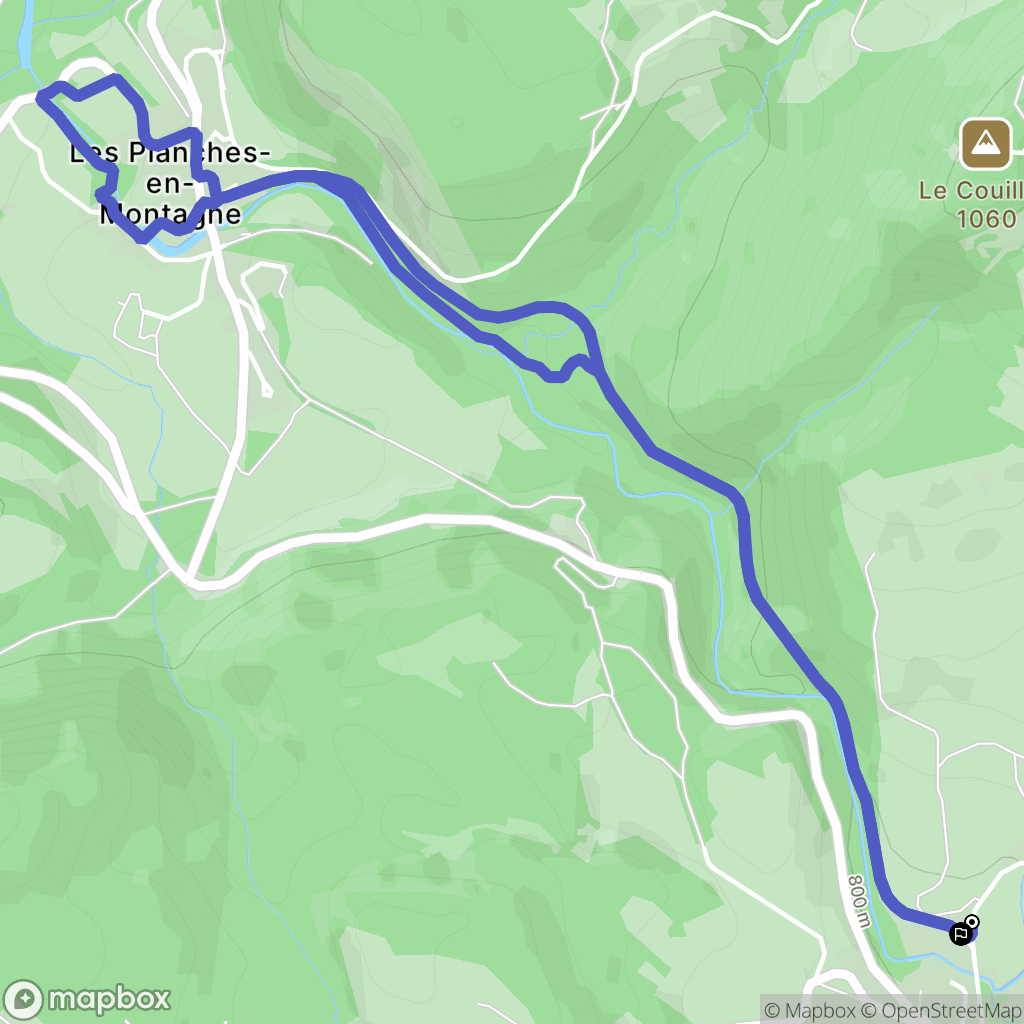 Foncine-le-Bas : carte du parcours de randonnée - France