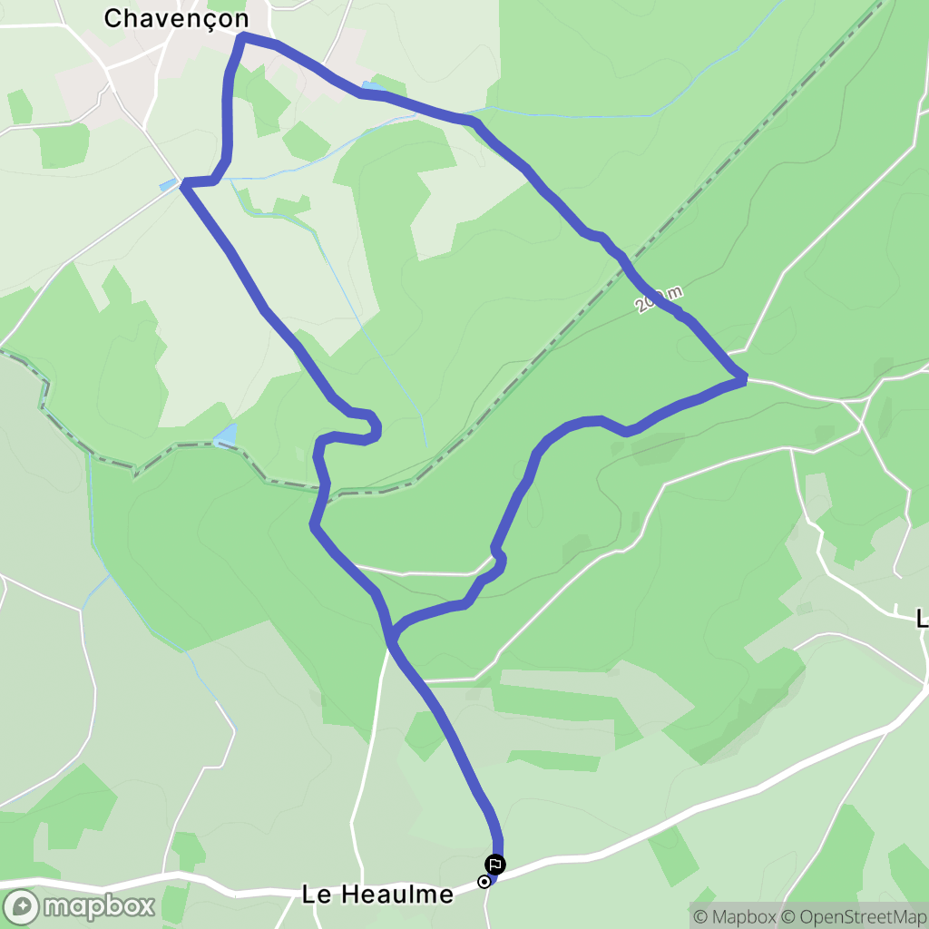 Le Heaulme : carte du parcours de randonnée - France