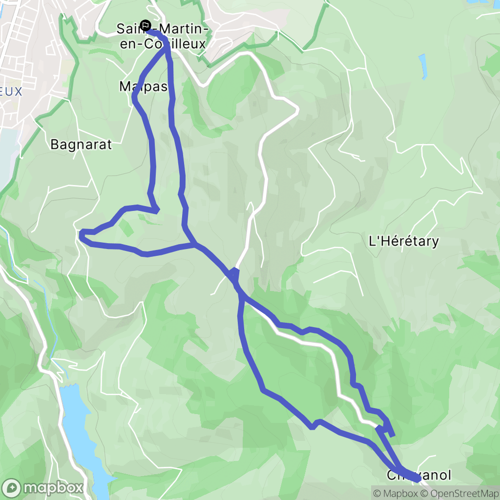 Saint-Chamond : carte du parcours de randonnée - France