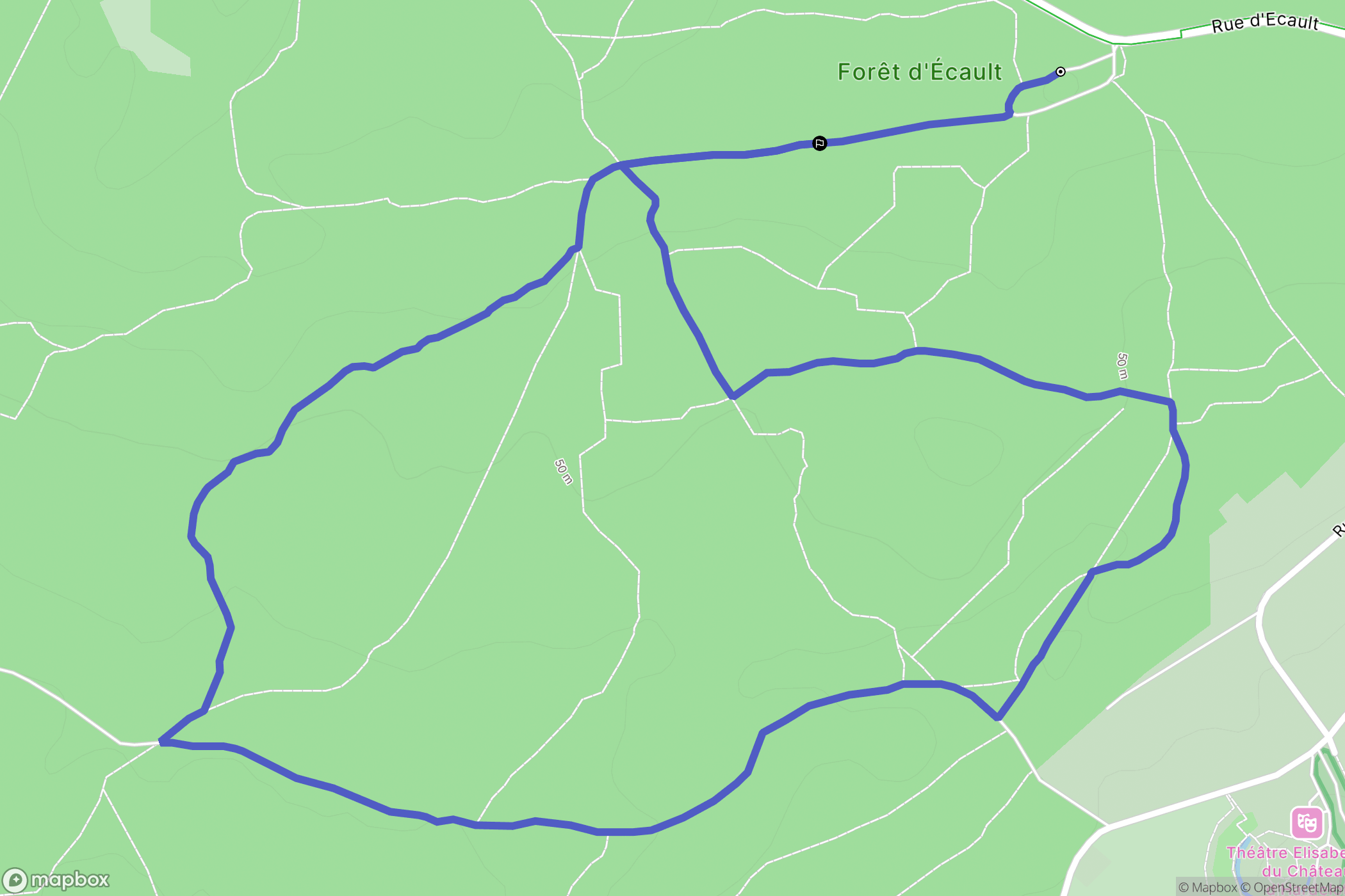 Saint-Étienne-au-Mont : carte du parcours de randonnée - France