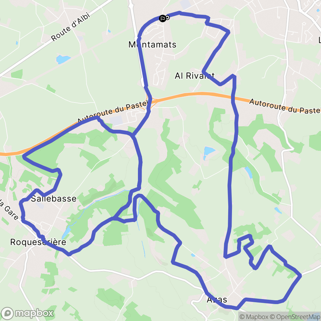 Saint-Sulpice-la-Pointe : carte du parcours de randonnée - France