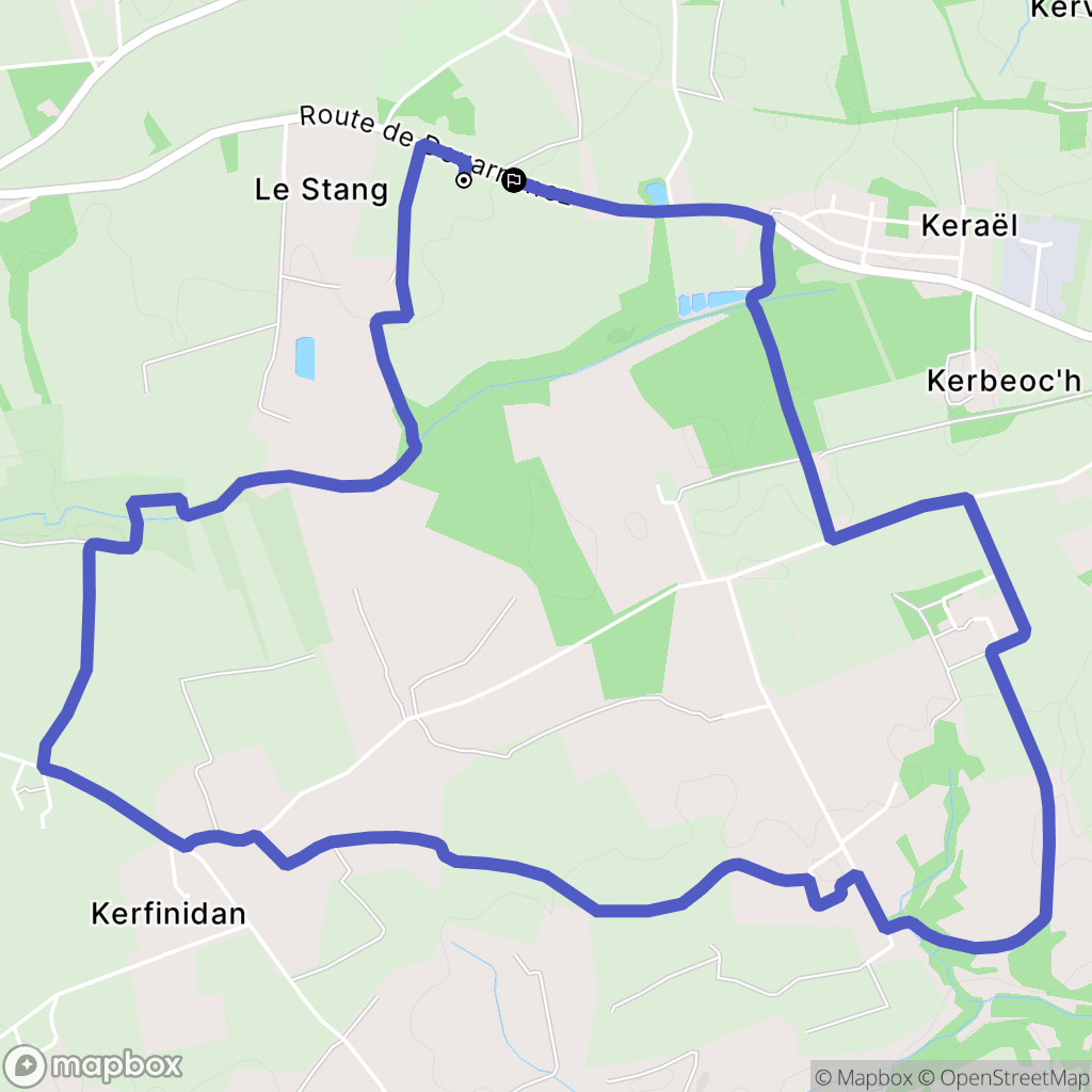 Poullan-sur-Mer : carte du parcours de randonnée - France