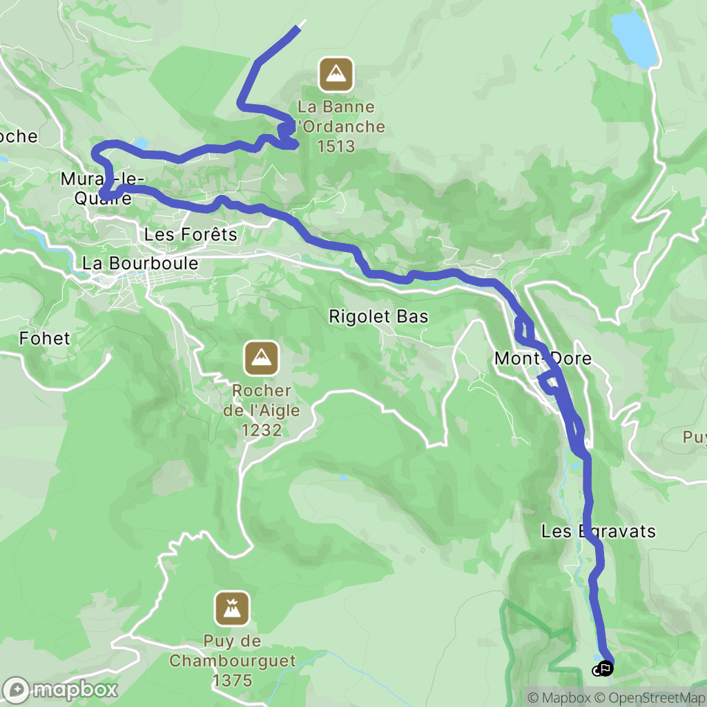 Mont-Dore : carte du parcours de randonnée - France