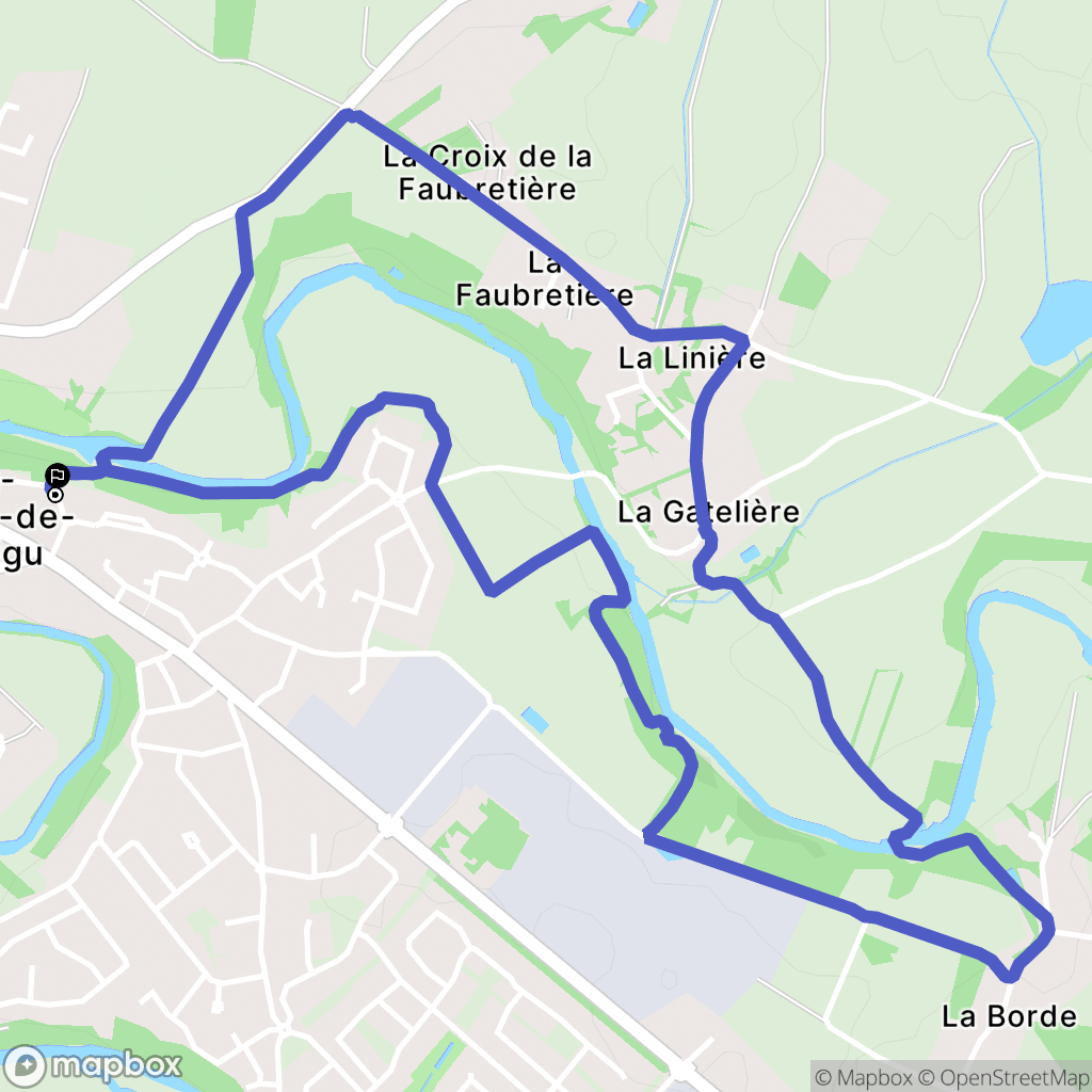 Montaigu-Vendée : carte du parcours de randonnée - France