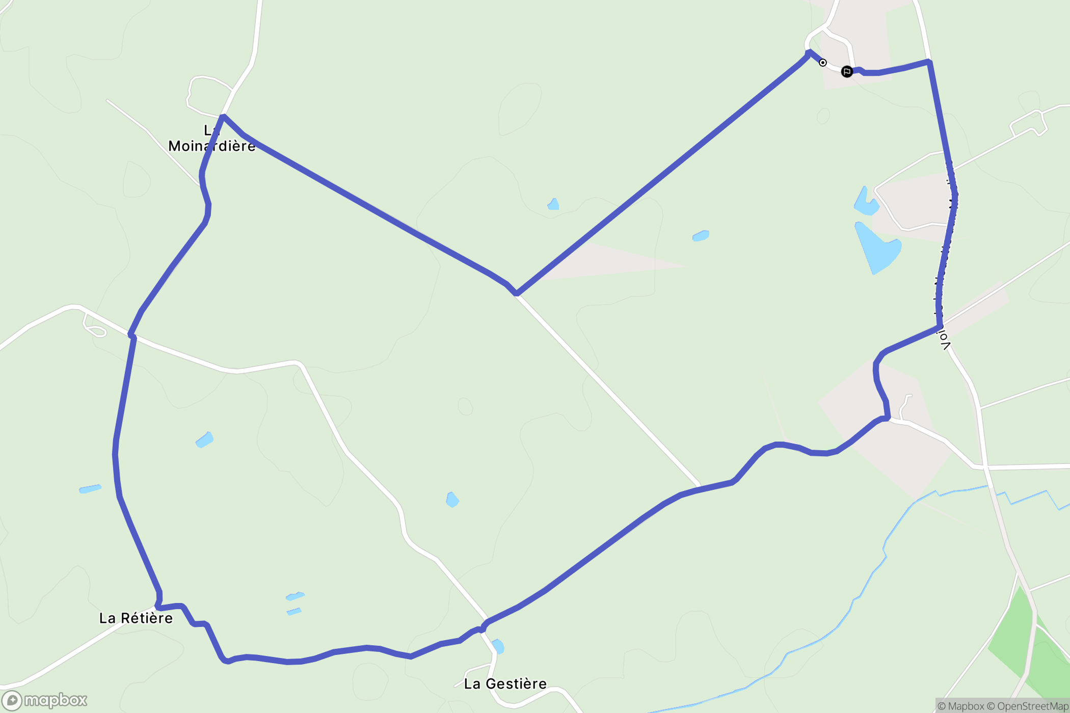 Legé : carte du parcours de randonnée - France