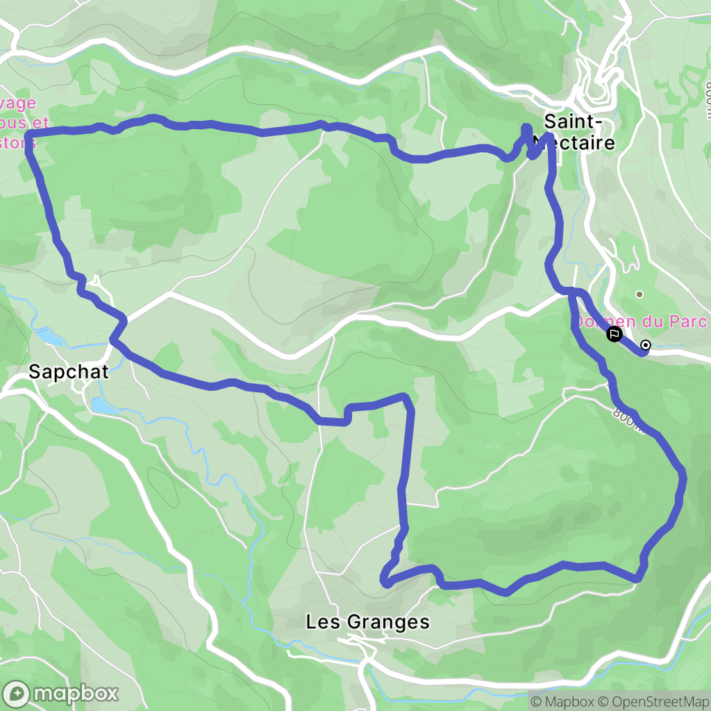 Saint-Nectaire : carte du parcours de randonnée - France