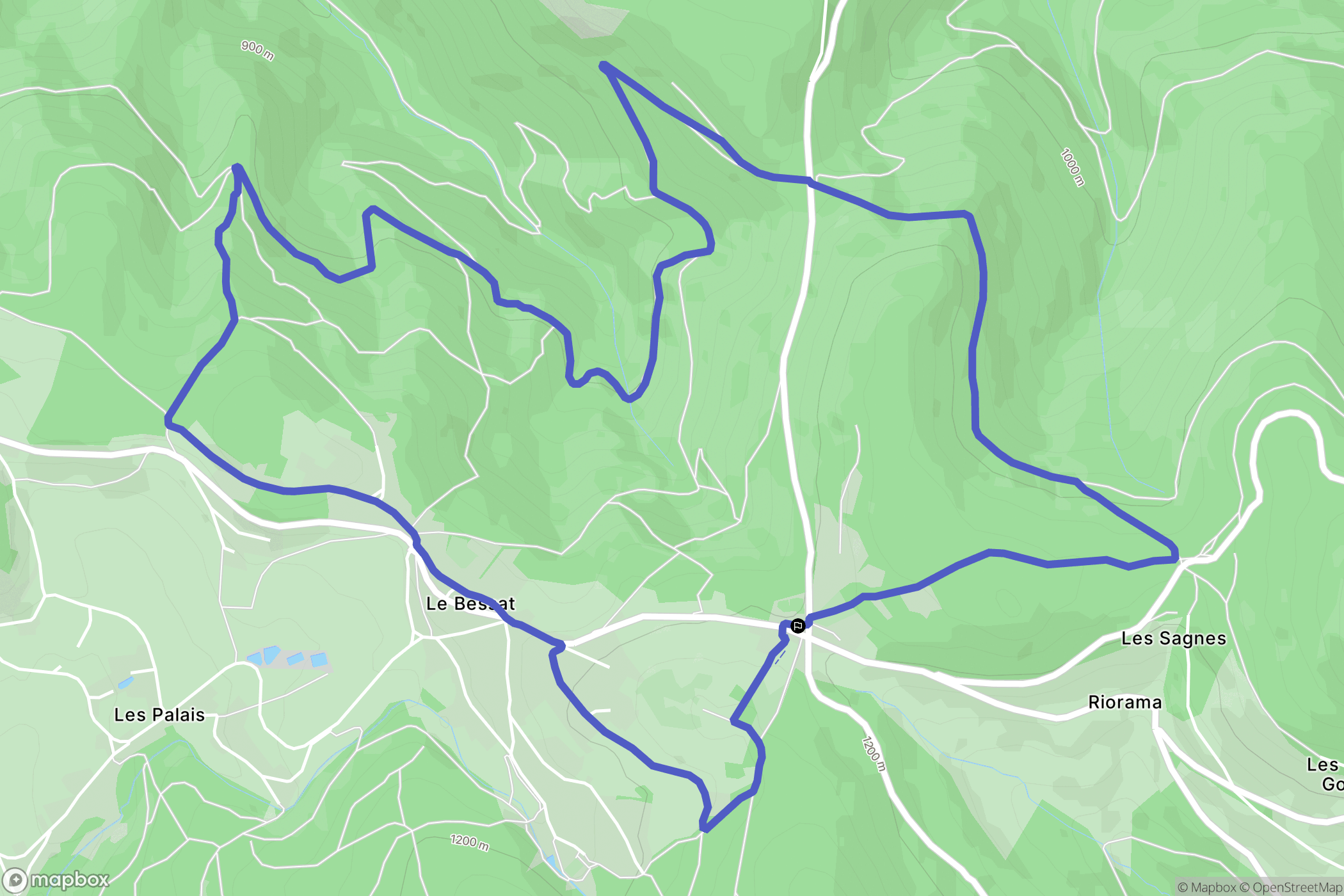 Thélis-la-Combe : carte du parcours de randonnée - France