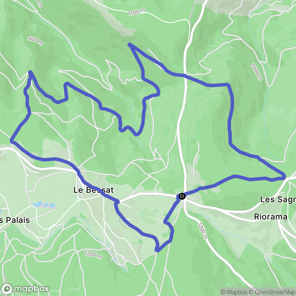 Thélis-la-Combe : carte du parcours de randonnée - France
