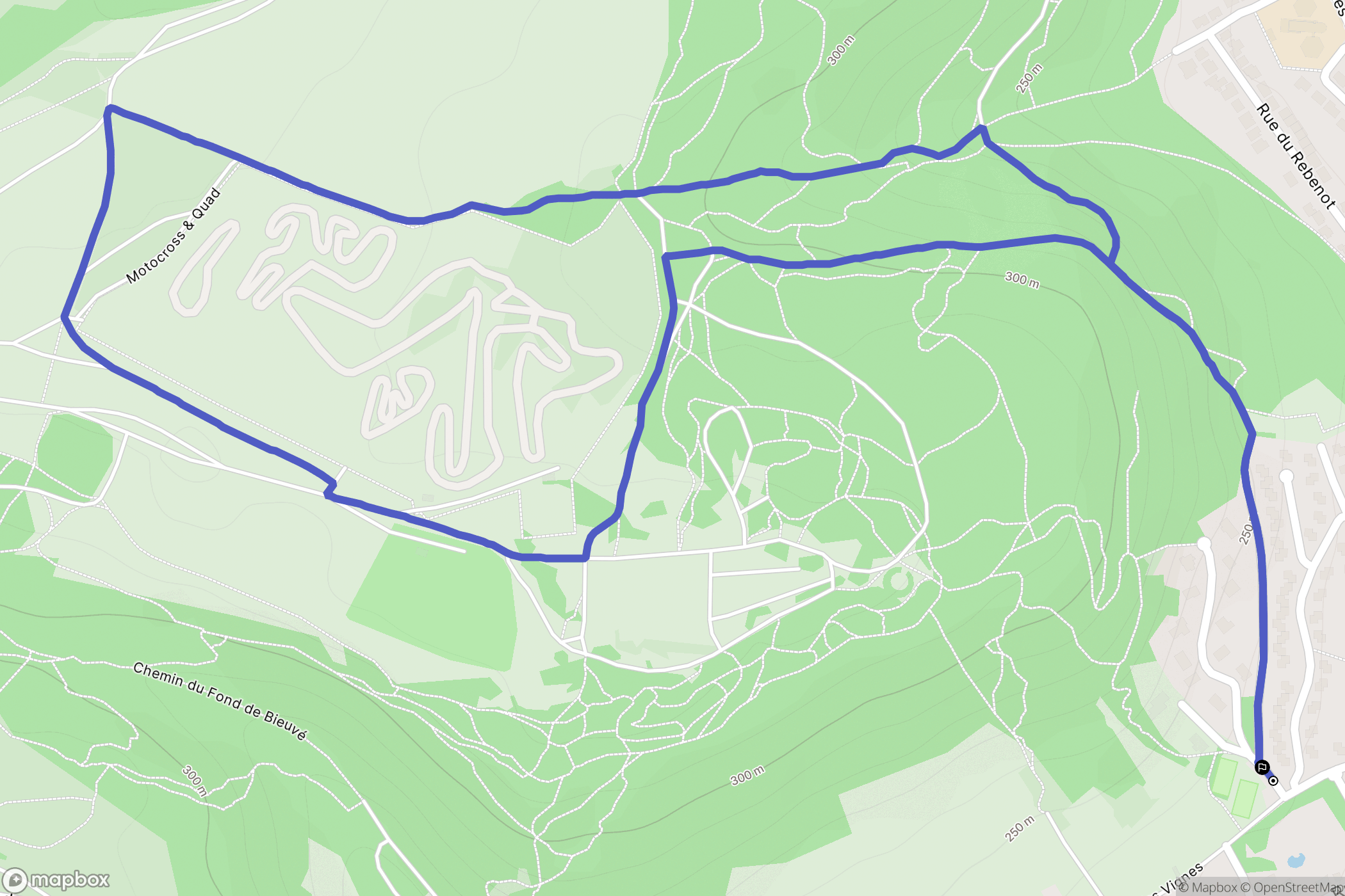 Rozérieulles : carte du parcours de randonnée - France