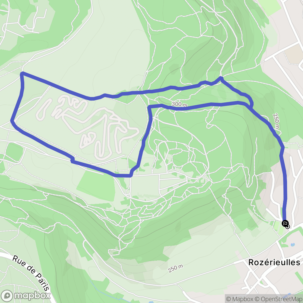 Rozérieulles : carte du parcours de randonnée - France