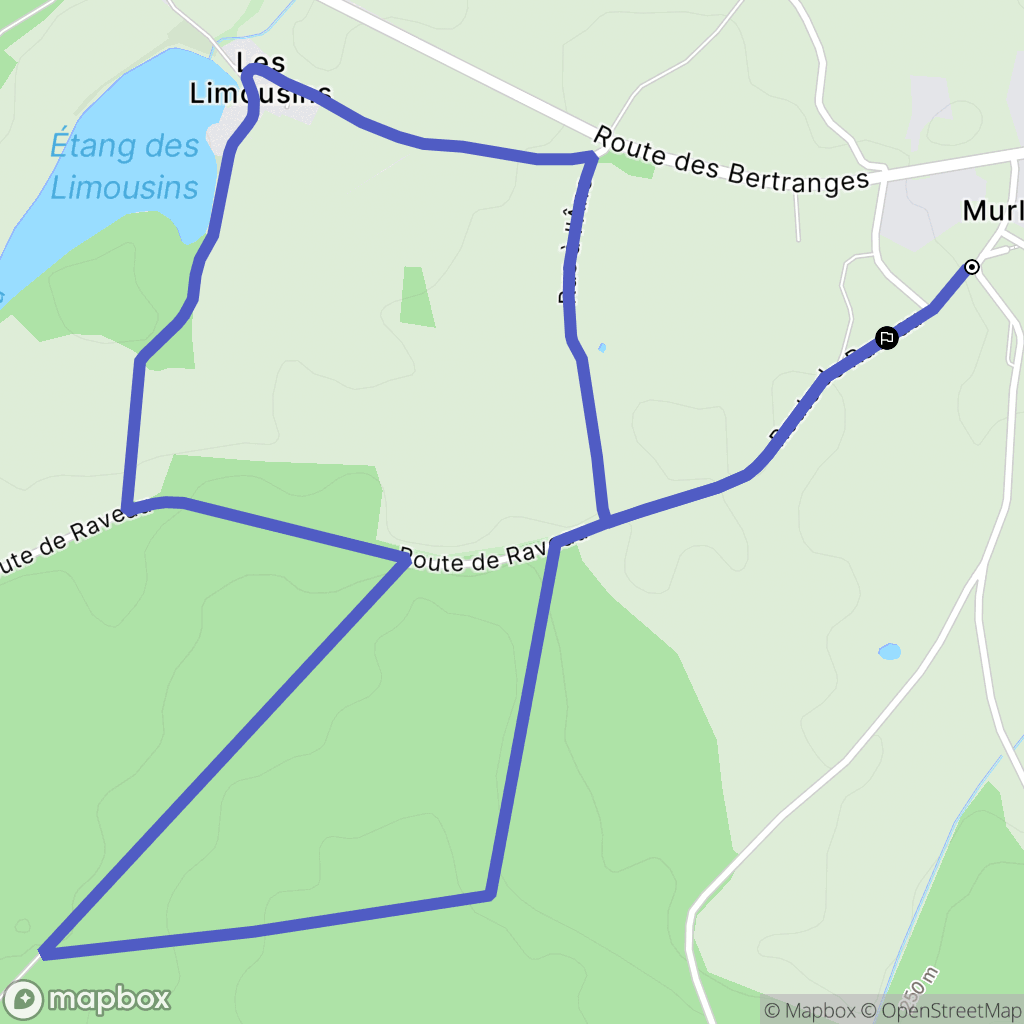 Murlin : carte du parcours de randonnée - France