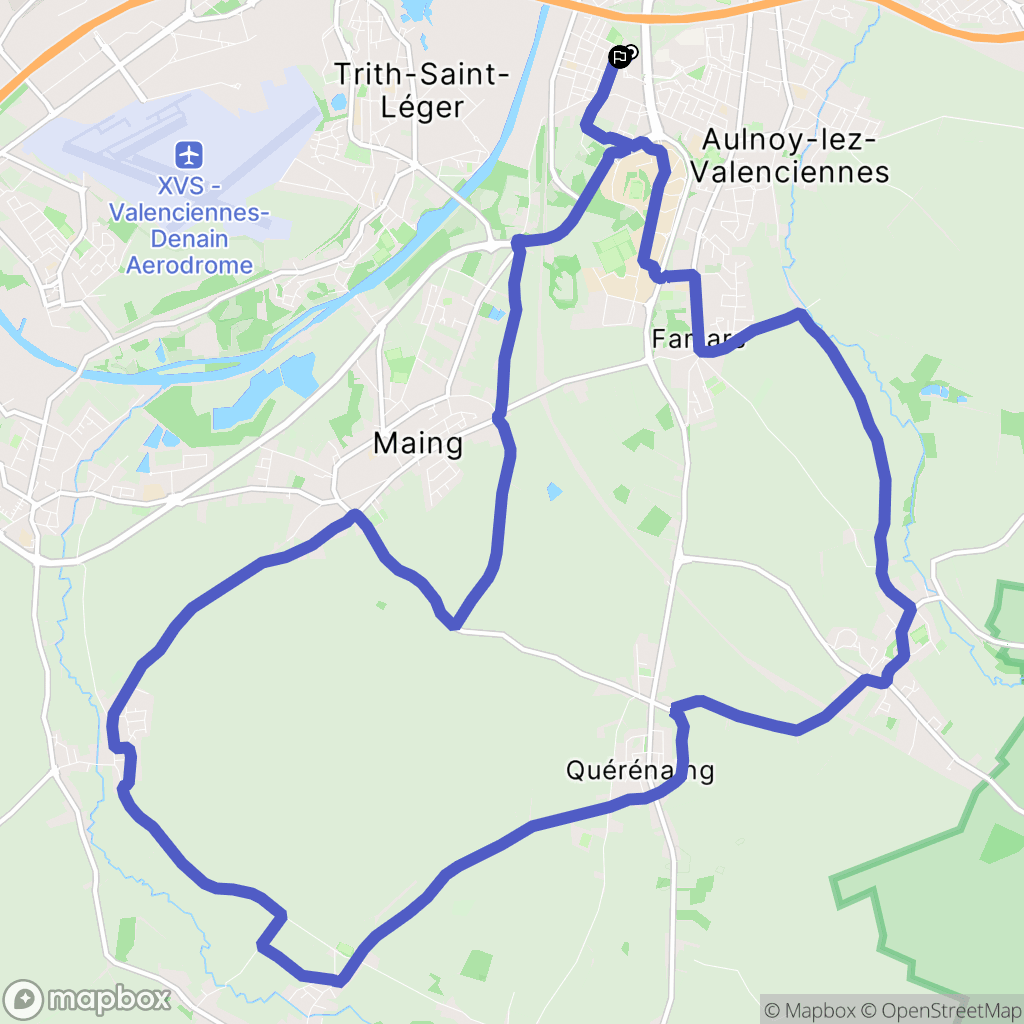 Trith-Saint-Léger : carte du parcours de randonnée - France