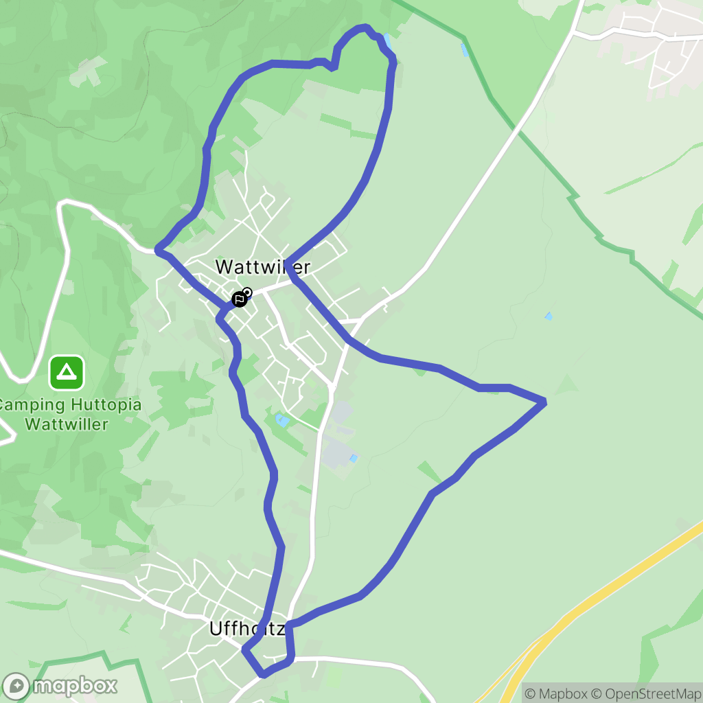 Wattwiller : carte du parcours de randonnée - France