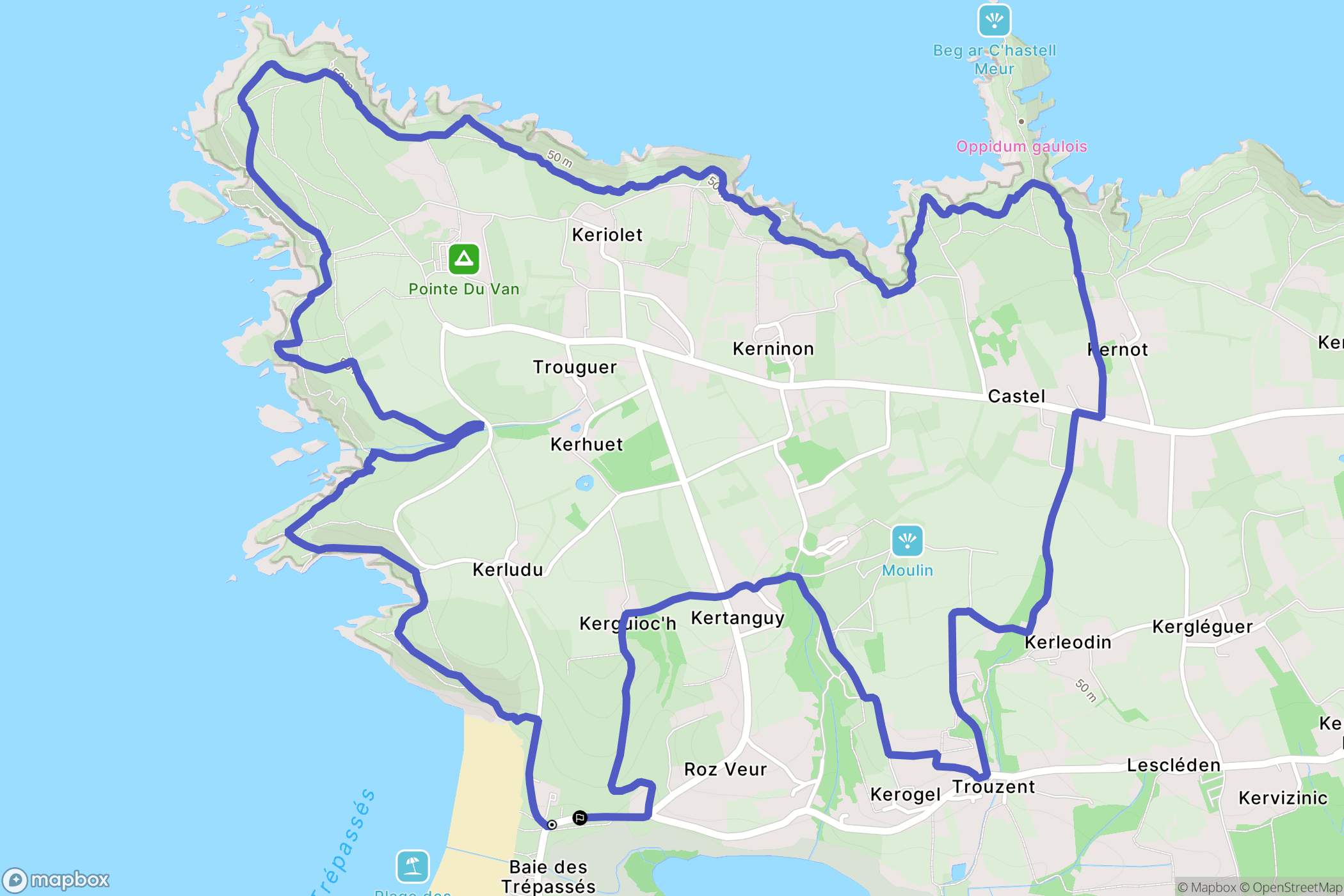 Plogoff: routekaart voor buitenactiviteiten - France