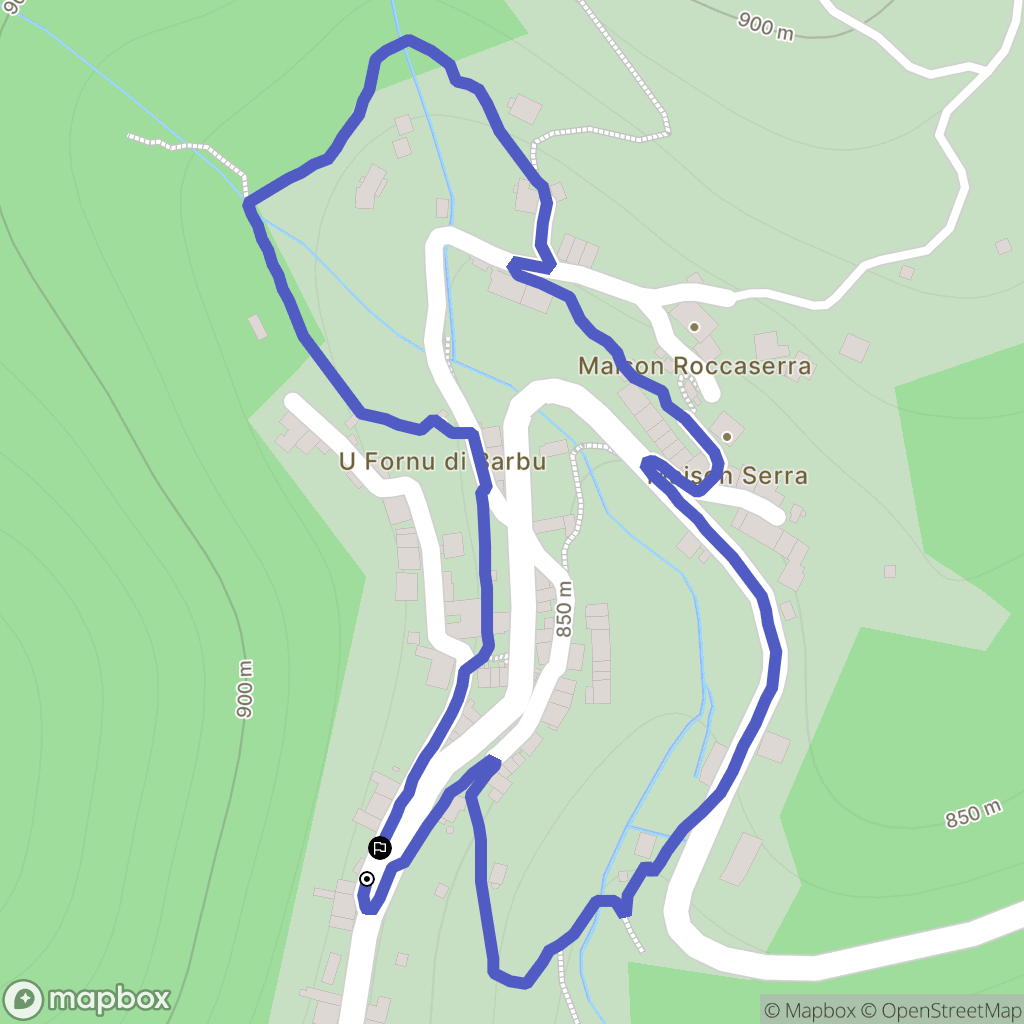 Serra-di-Scopamène : carte du parcours de randonnée - France