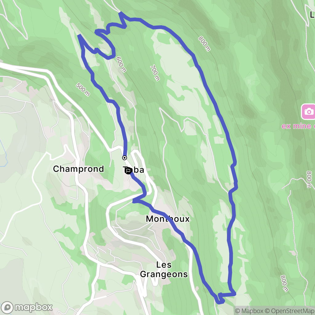 Saint-Jean-de-Chevelu : carte du parcours de randonnée - France