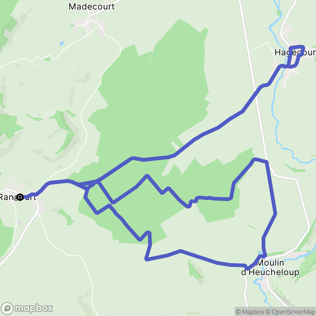 Rancourt : carte du parcours de randonnée - France
