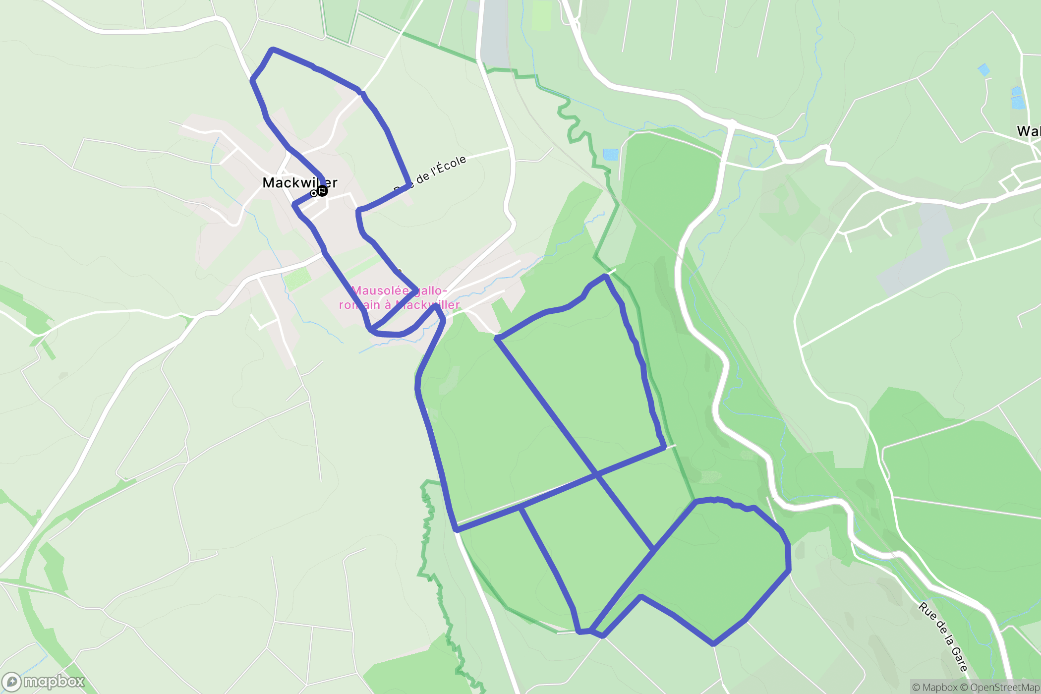 Mackwiller : carte du parcours de randonnée - France