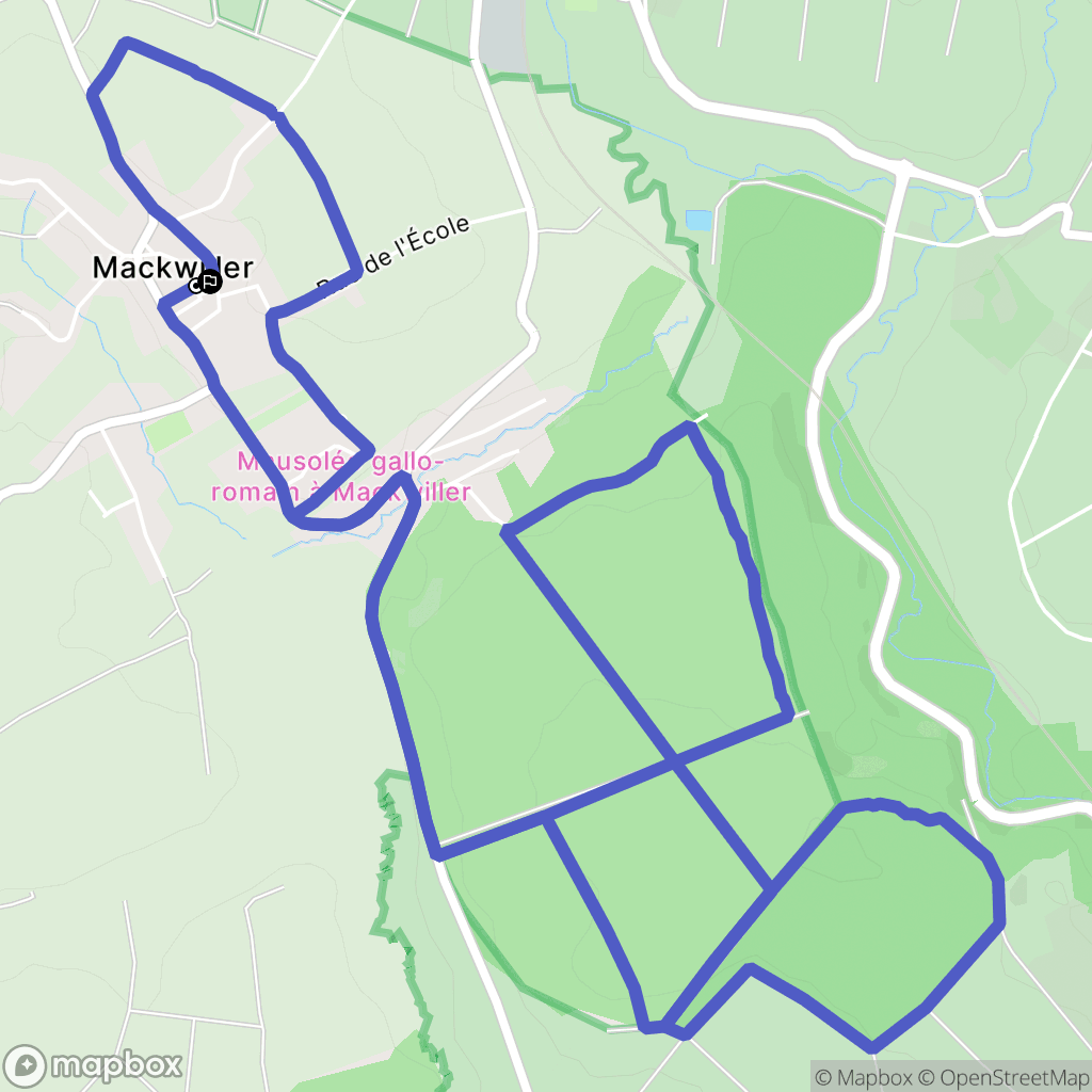Mackwiller : carte du parcours de randonnée - France