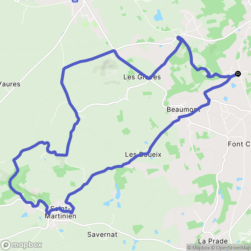 Domérat : carte du parcours de randonnée - France