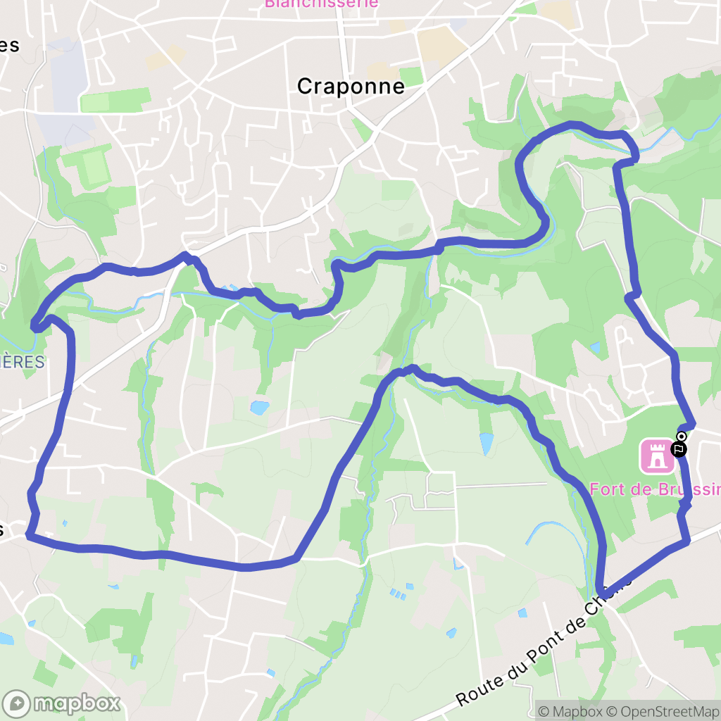 Francheville : carte du parcours de randonnée - France