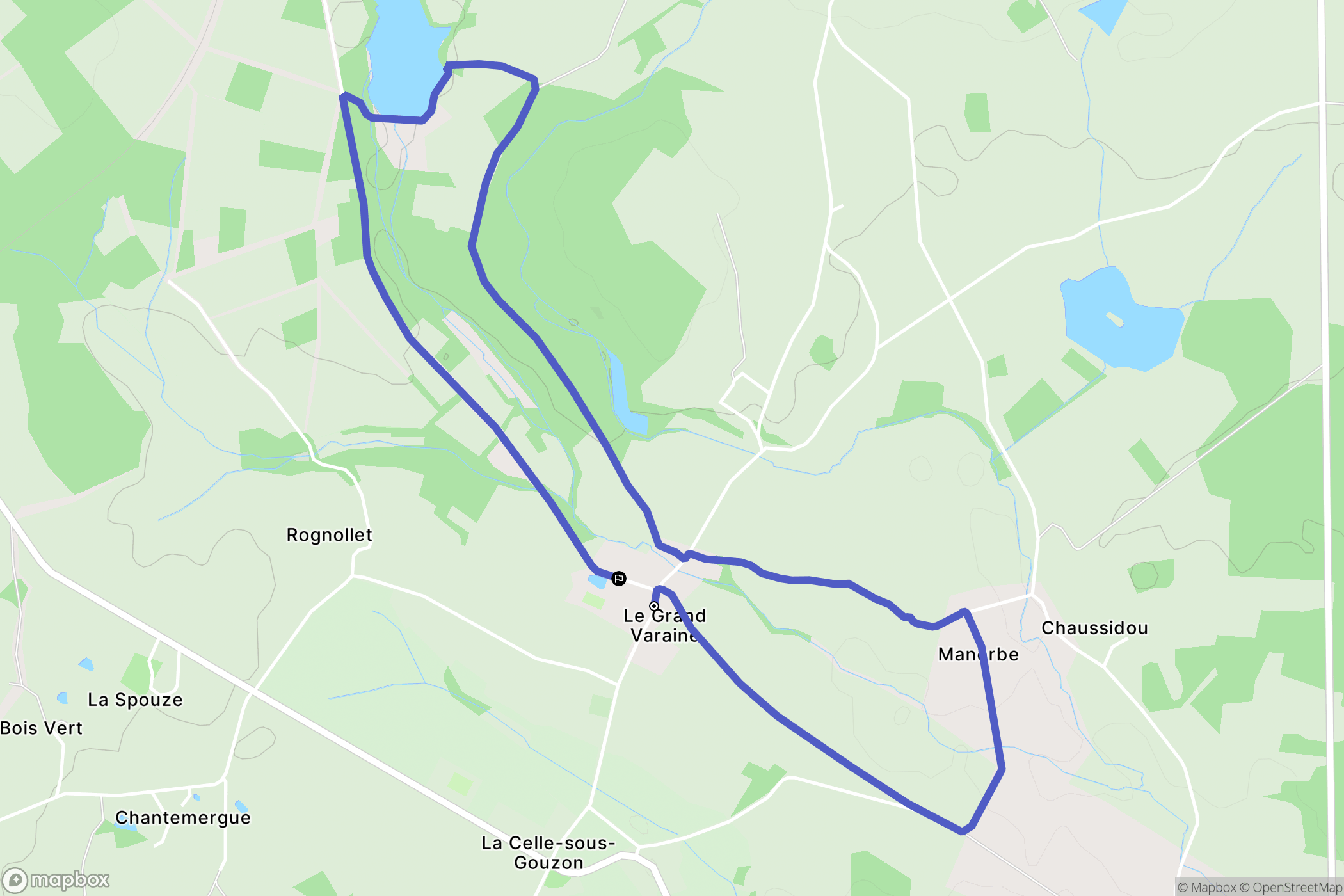 La Celle-Sous-Gouzon : carte du parcours de randonnée - France
