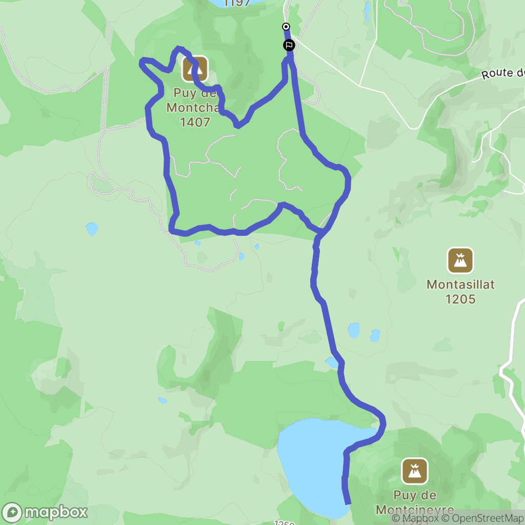 Besse-et-Saint-Anastaise : carte du parcours de randonnée - France