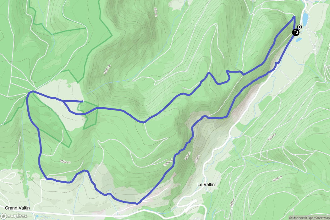Plainfaing : carte du parcours de randonnée - France