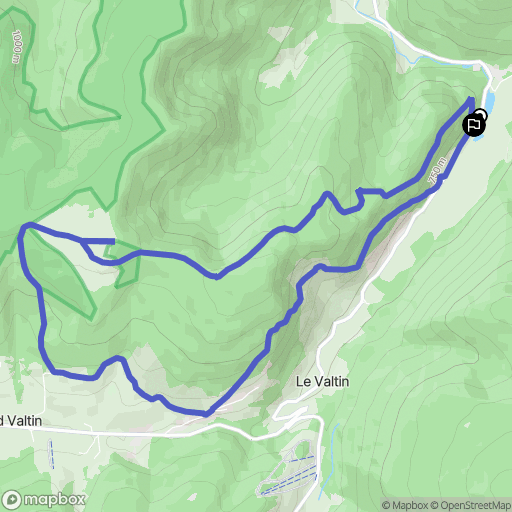 Plainfaing : carte du parcours de randonnée - France