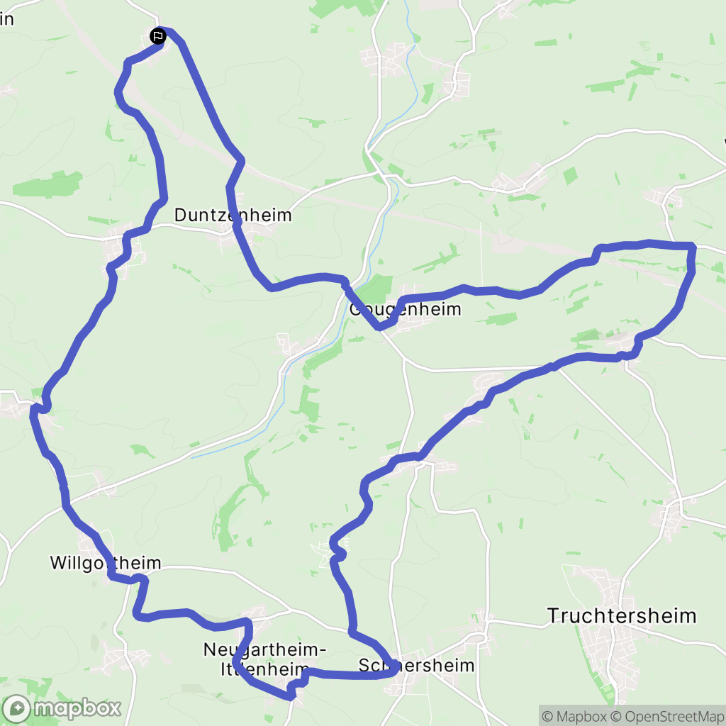 Ingenheim : carte du parcours de randonnée - France