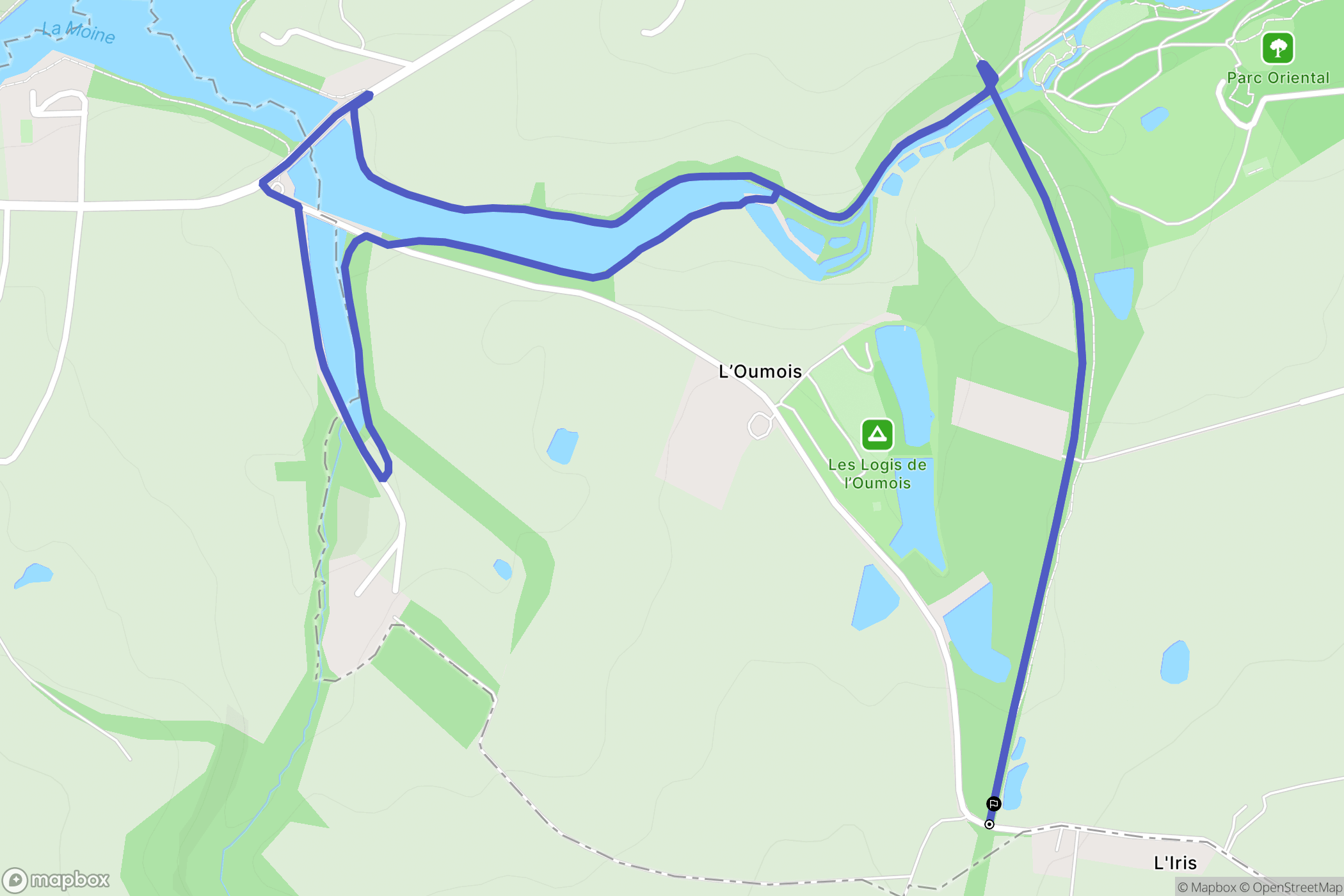 Saint-Pierre-des-Échaubrognes : carte du parcours de randonnée - France