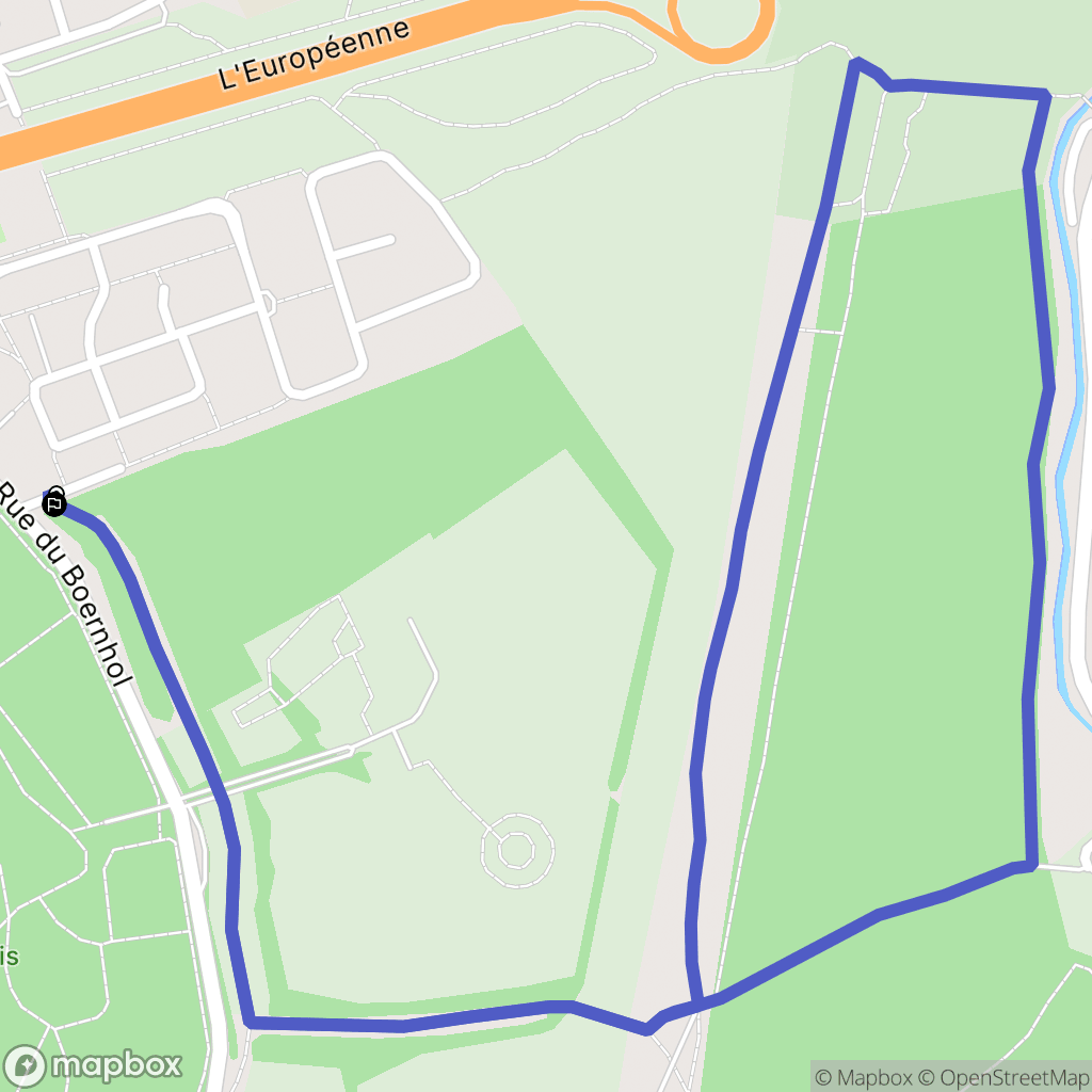 Coudekerque-Branche : carte du parcours de randonnée - France