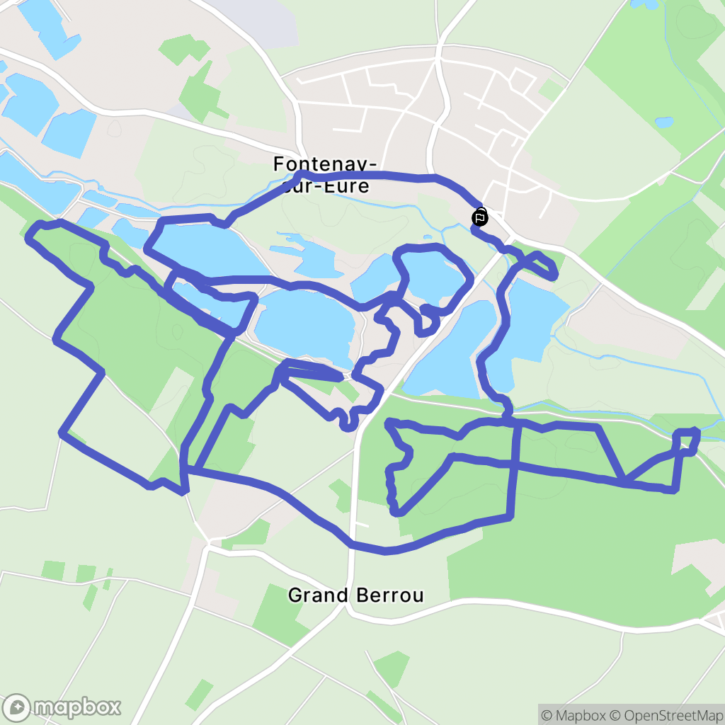 Fontenay-sur-Eure : carte du parcours de randonnée - France
